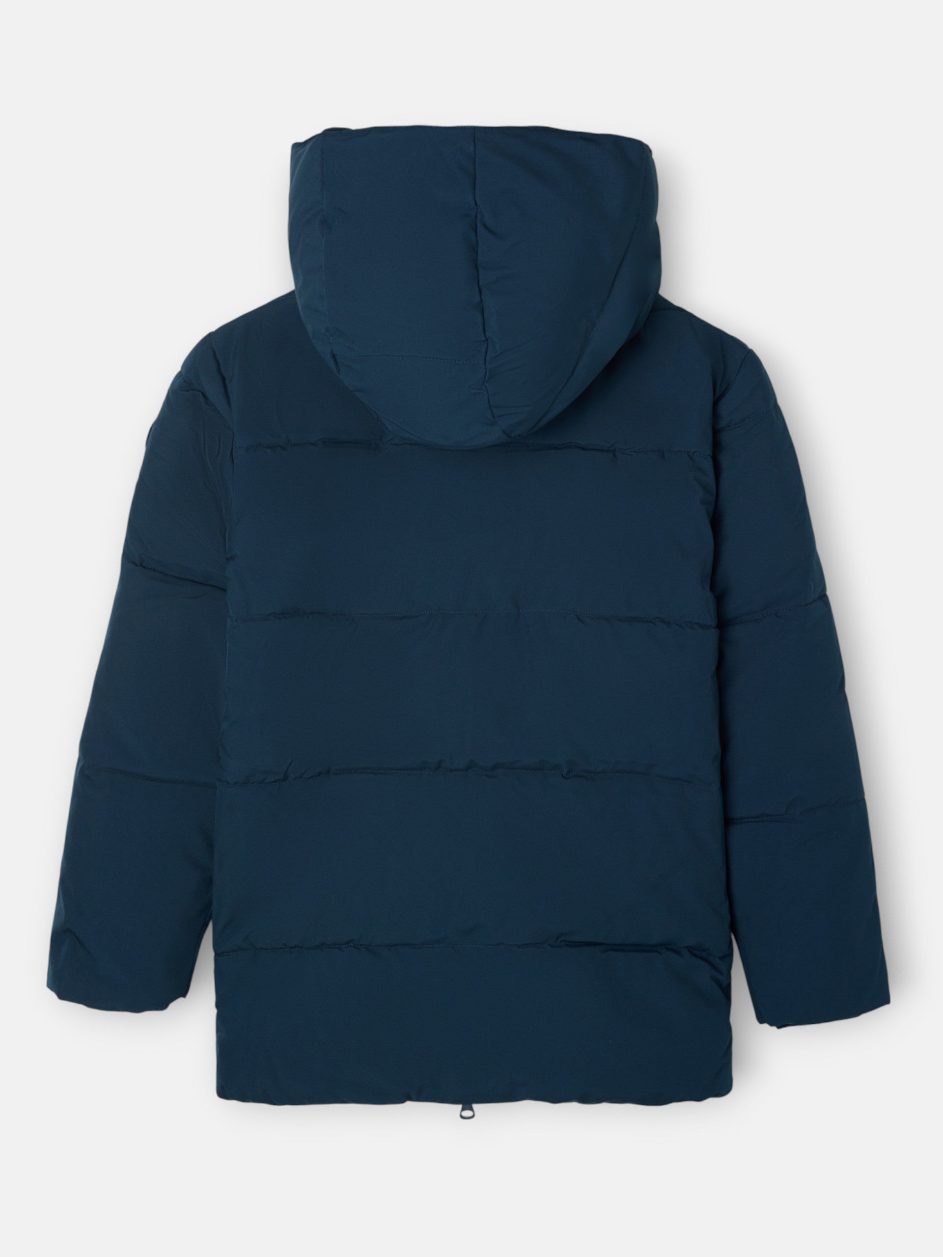 Manteau long matelassé pour enfant en bleu marine