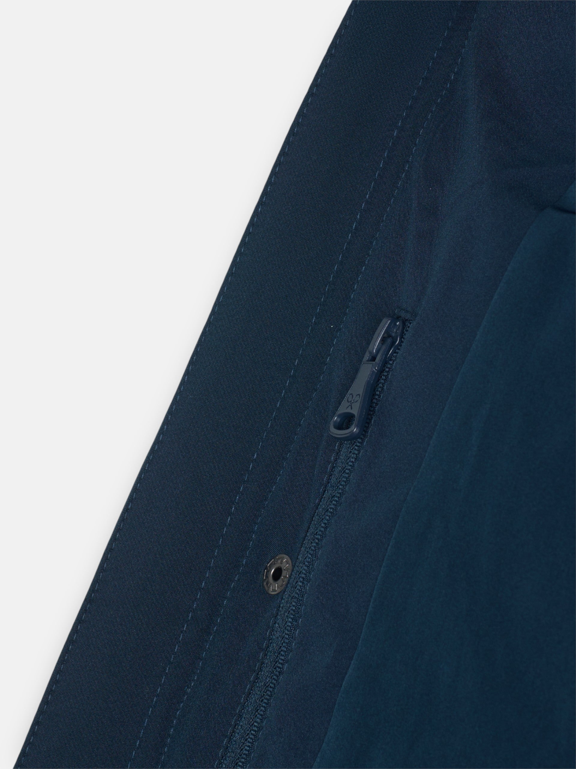 Long padded coat for kids in navy blue