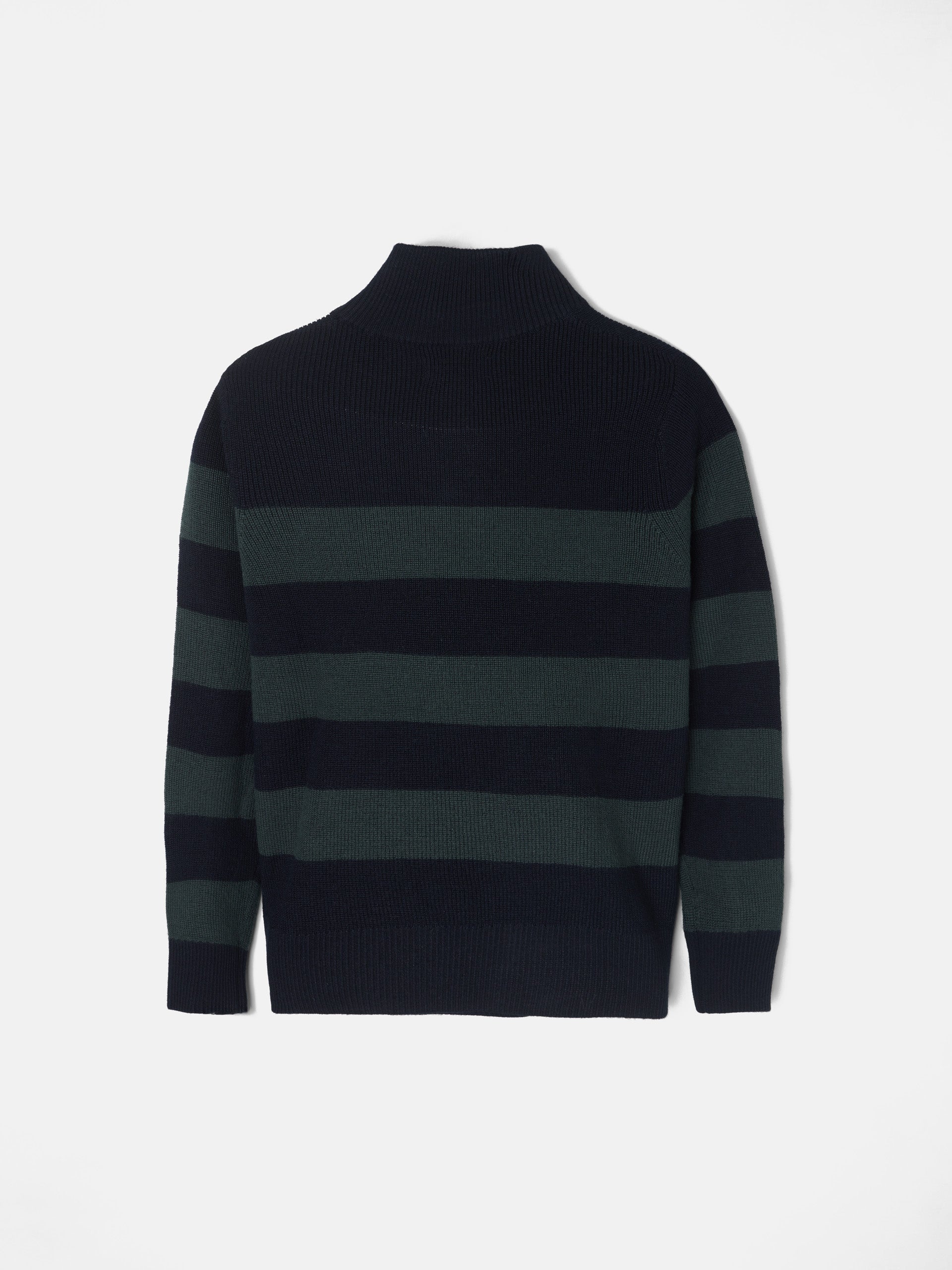 Jersey kids rayas media cremallera verde