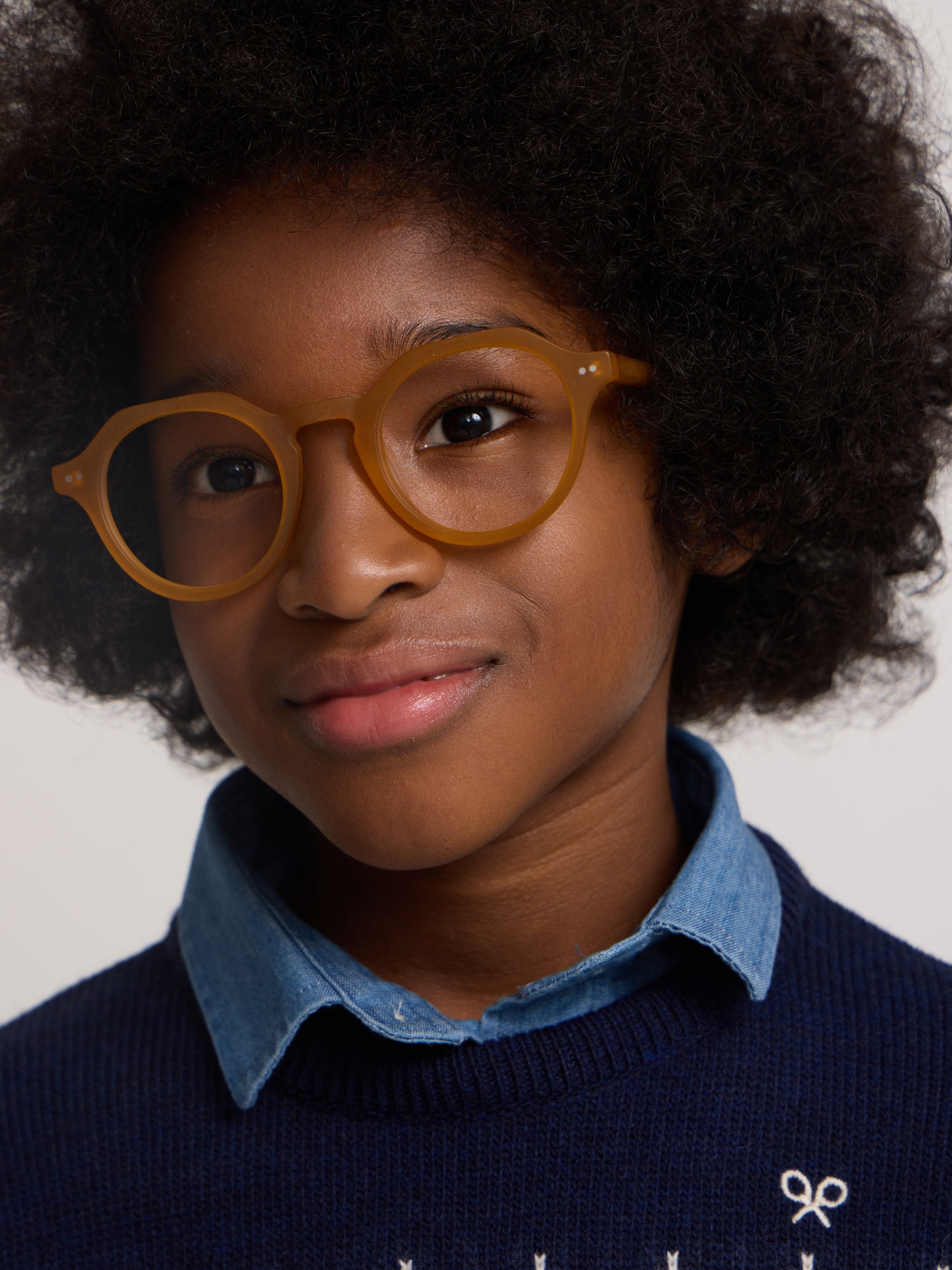 Maillot jacquard beige pour enfants