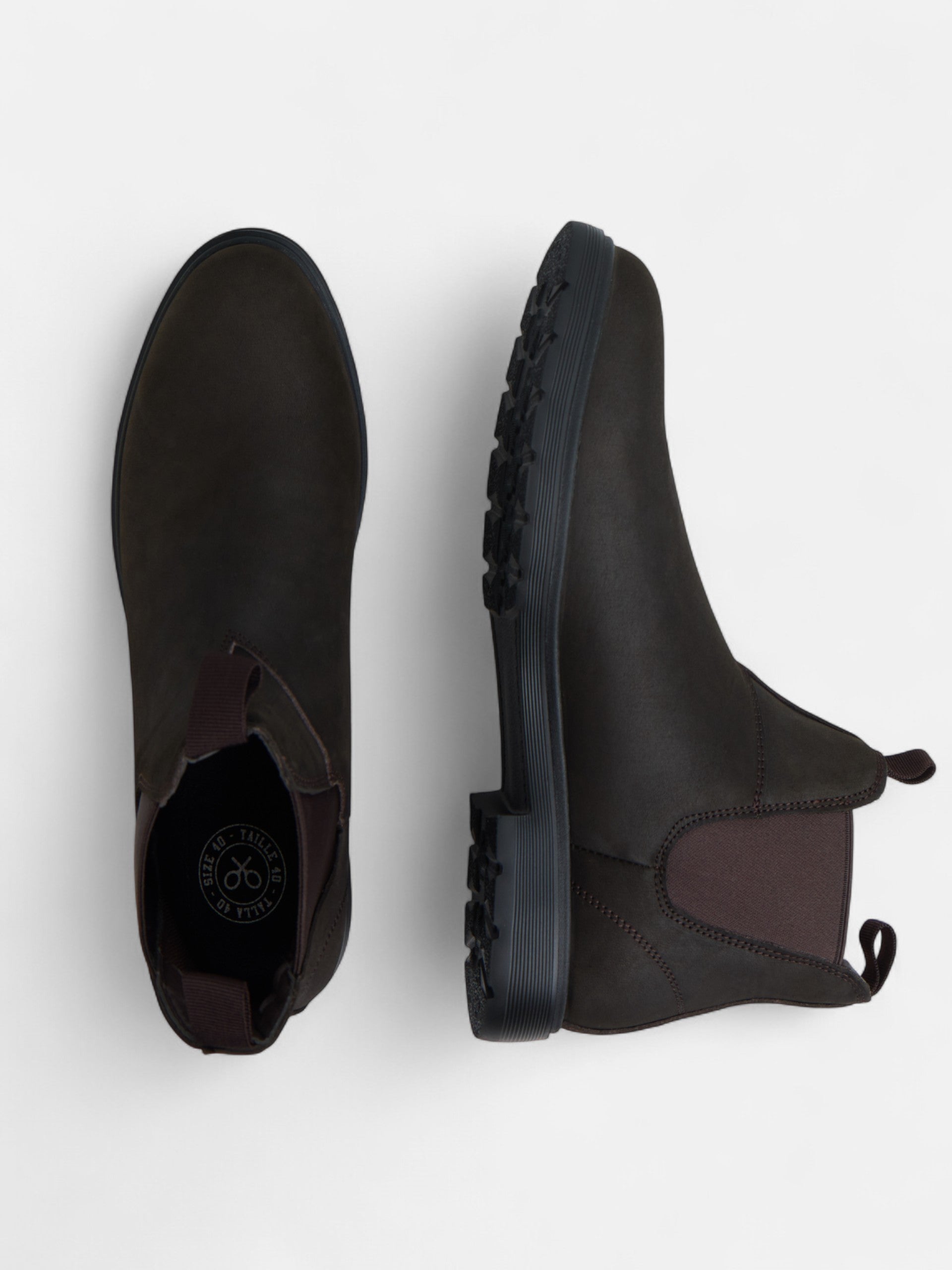 Bota media serraje marron