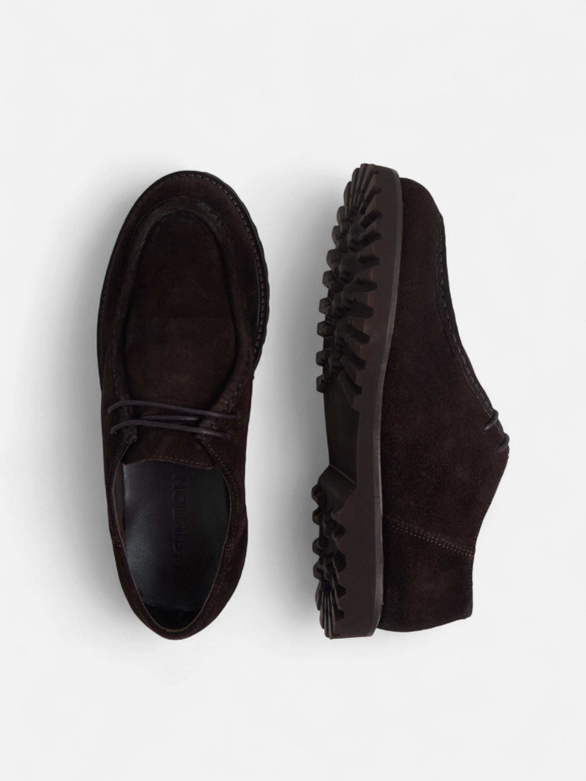 Zapato wallabee serraje marron
