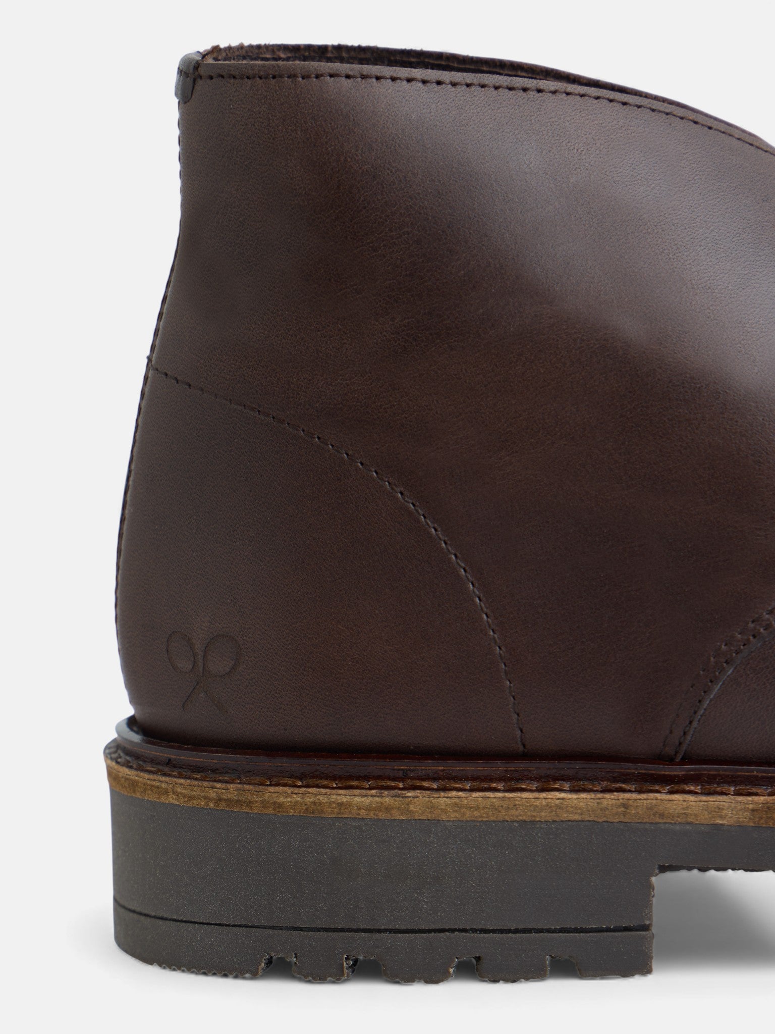 Brown leather sport boot
