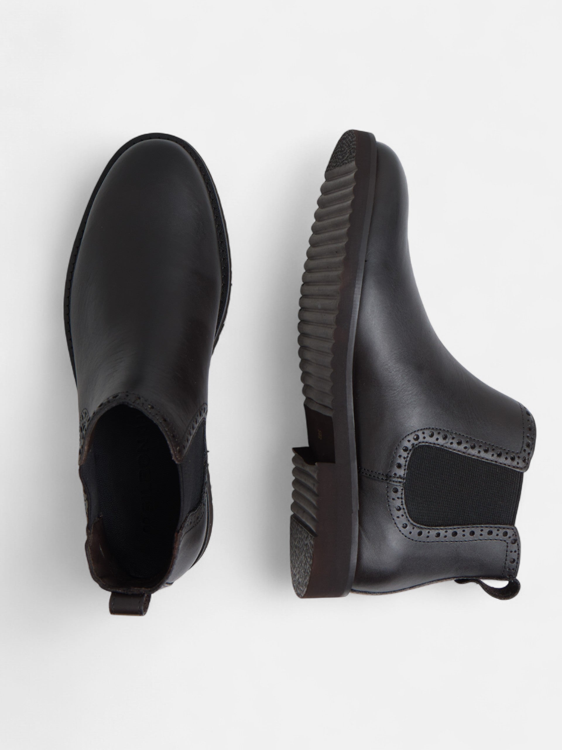 Bota chelsea em pele castanha