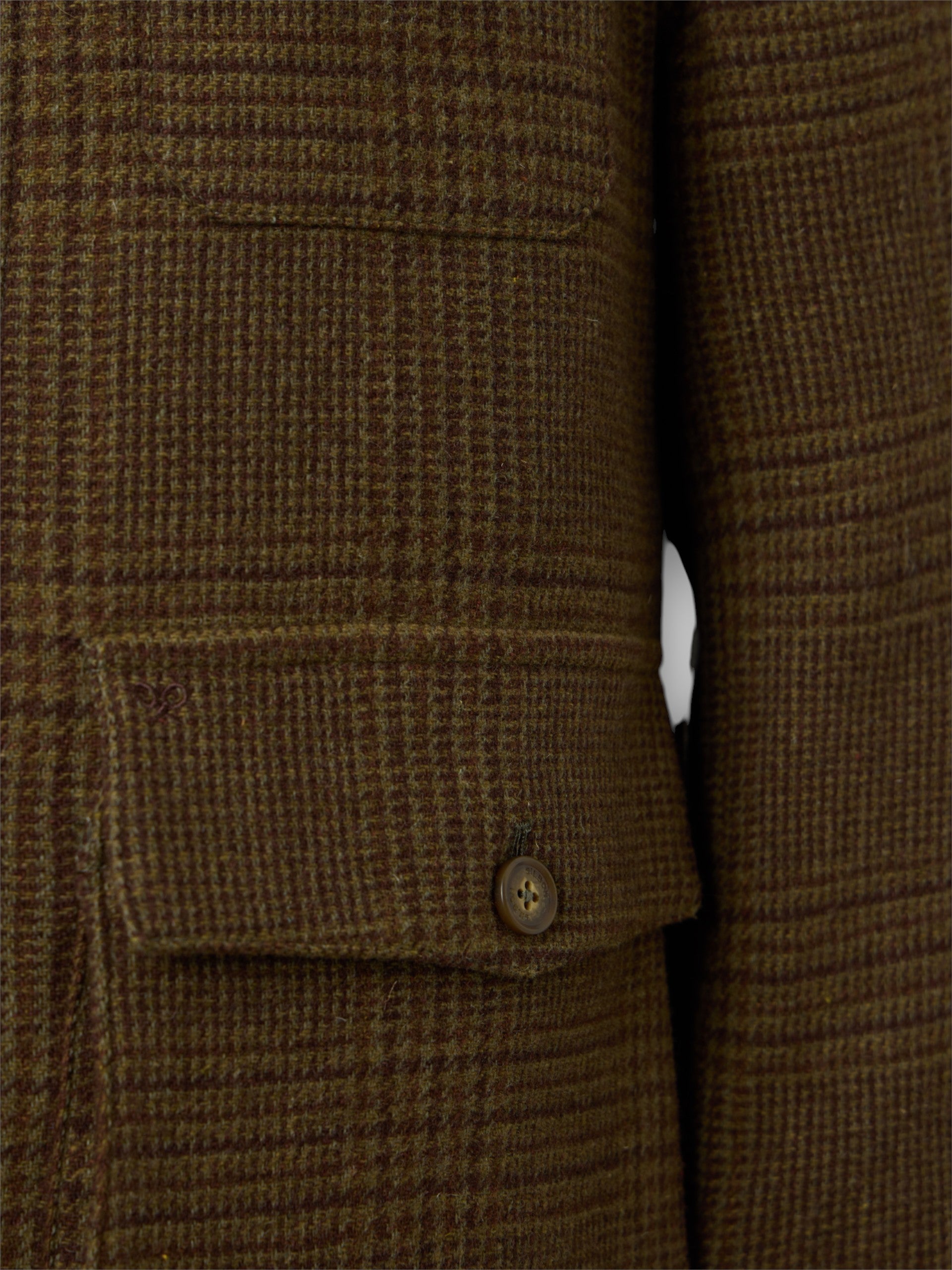 Veste Prince de Galles à poches marron