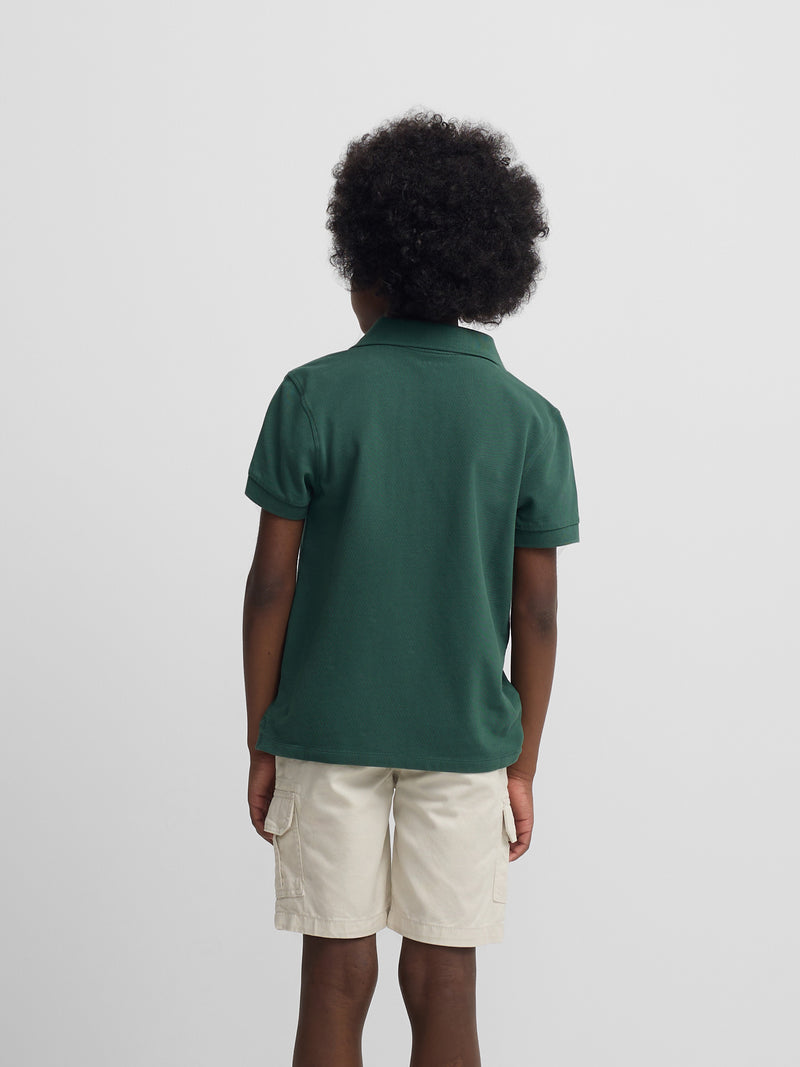 Polo clássico infantil raquete verde