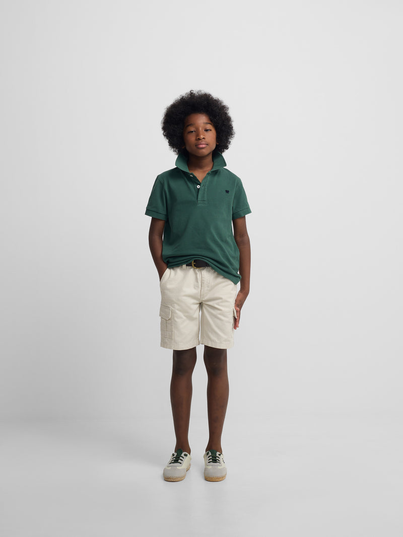 Polo clássico infantil raquete verde