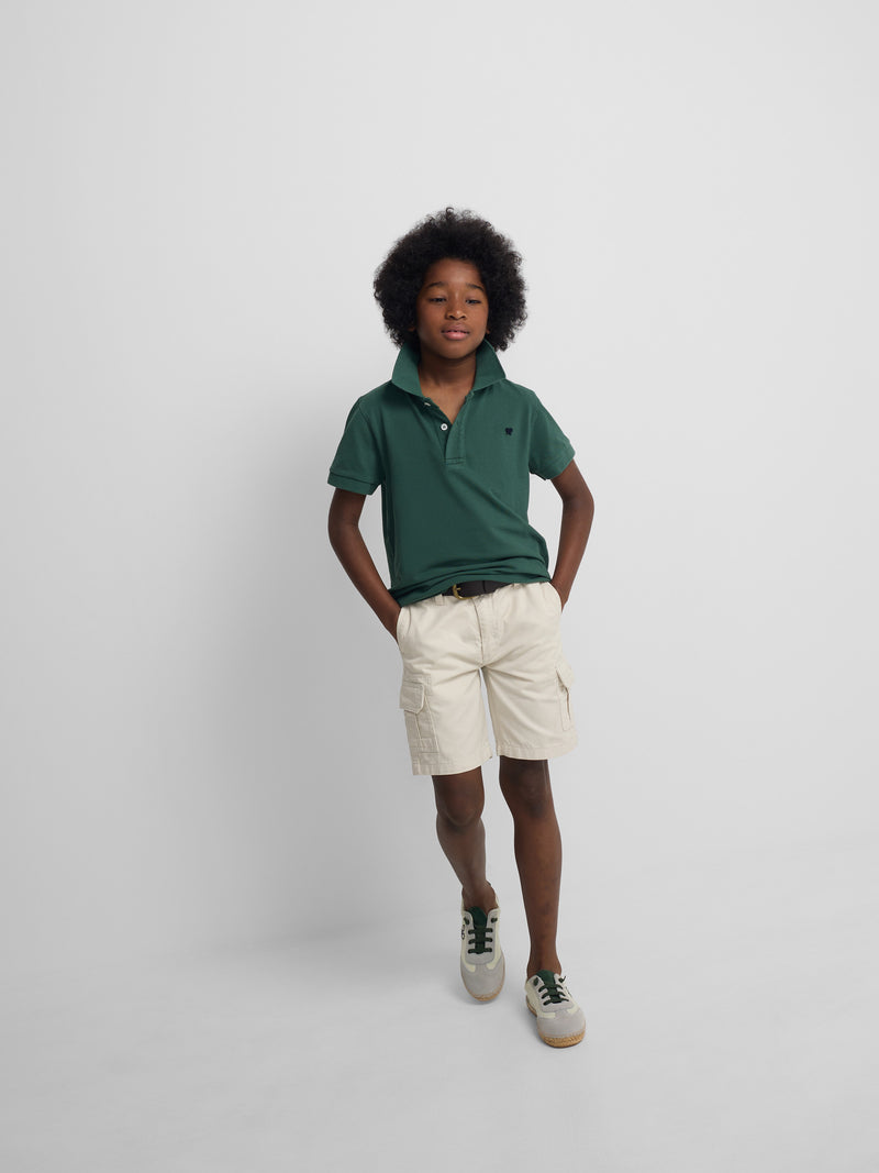 Polo clássico infantil raquete verde