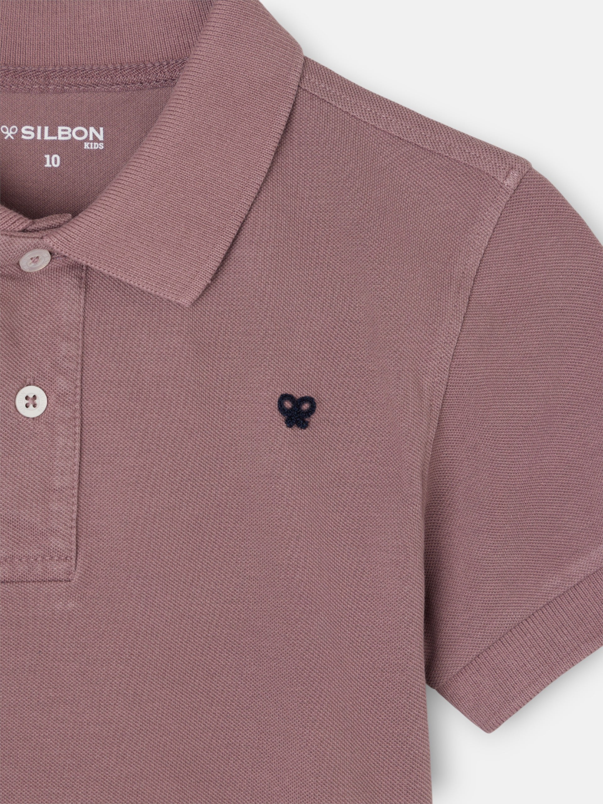 Classic kids polo shirt in burgundy