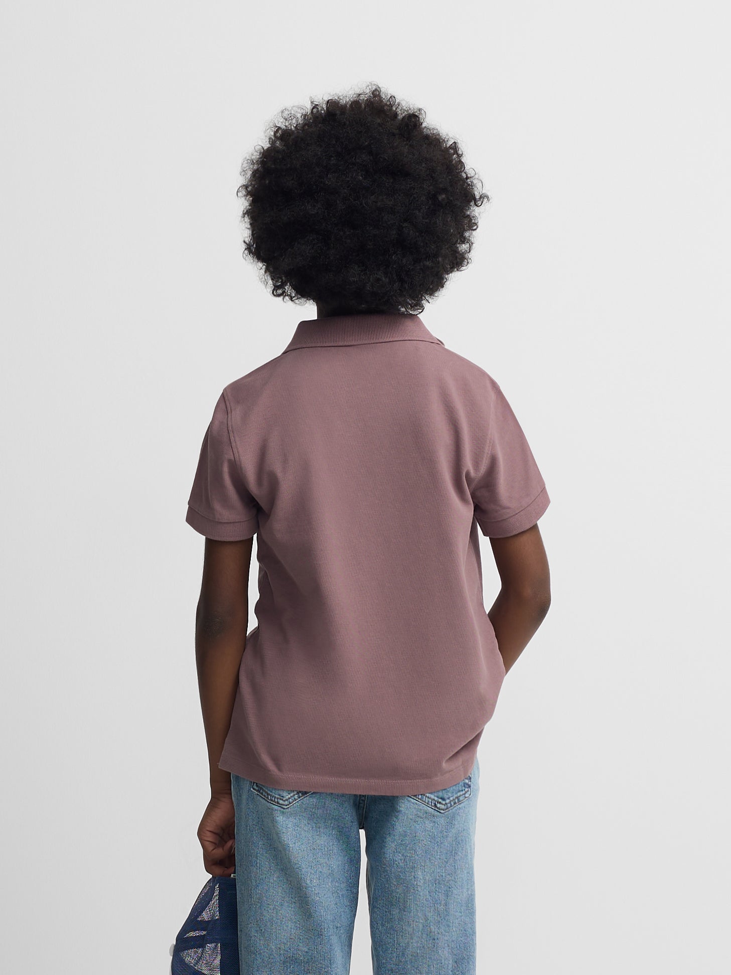 Classic kids polo shirt in burgundy