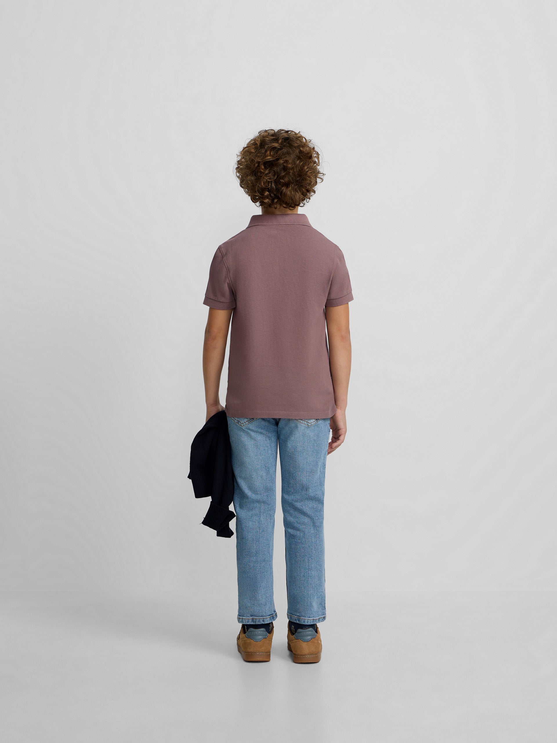 Polo classique pour enfant en bordeaux
