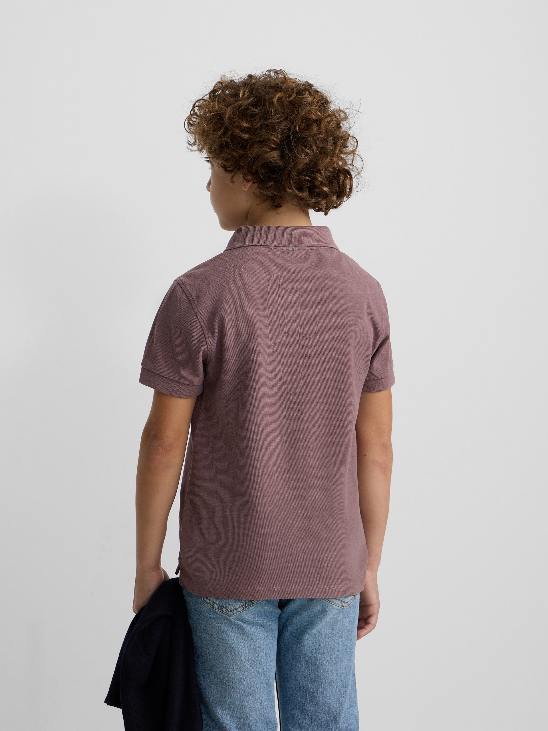Polo classique pour enfant en bordeaux