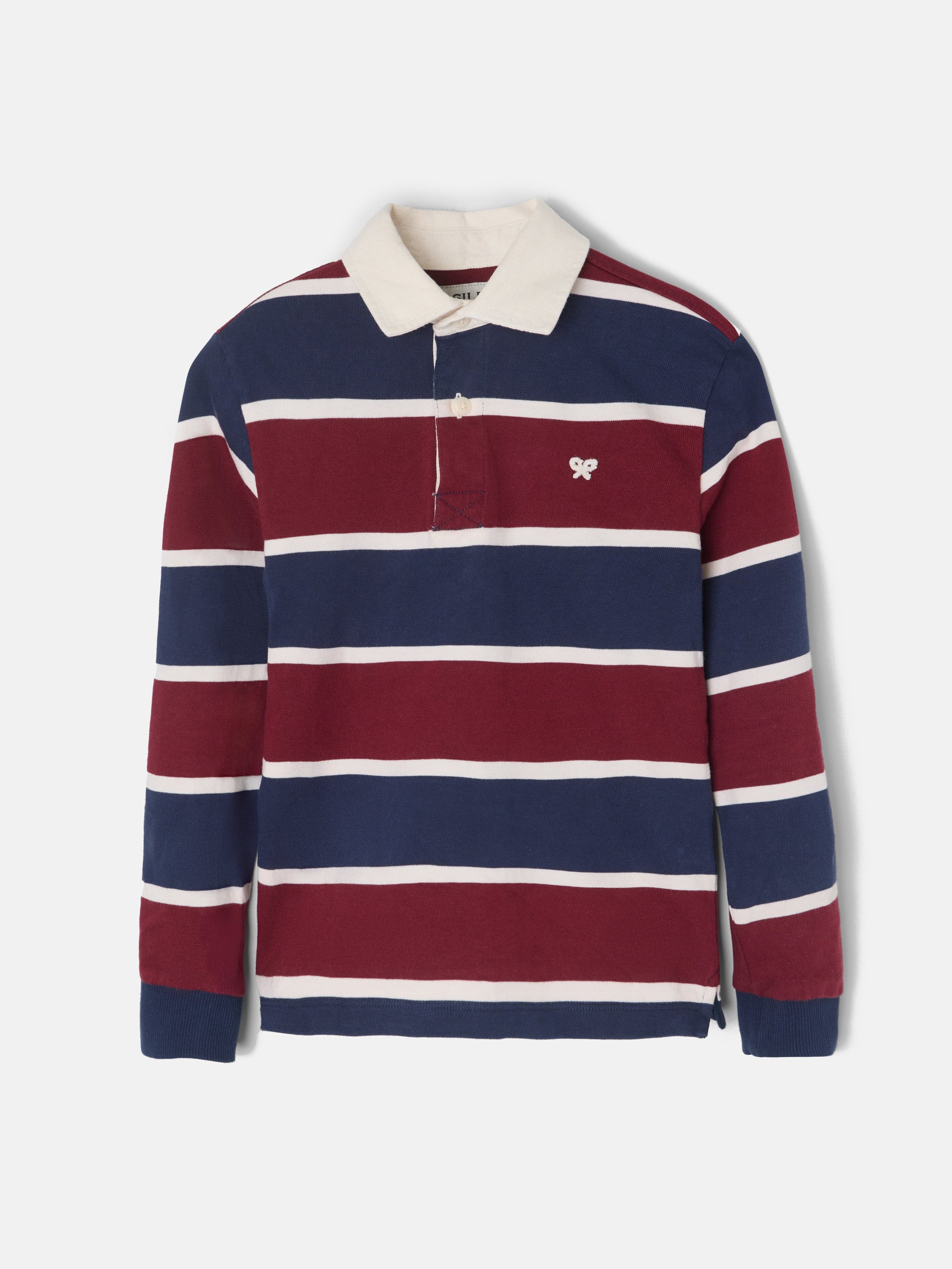 Polo kids clasico rugby rayas burdeos