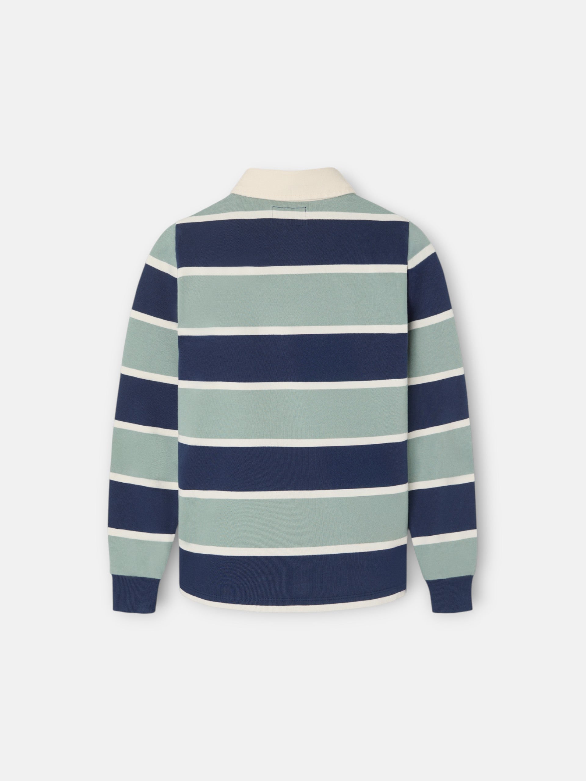 Polo enfant rugby classique à rayures vertes