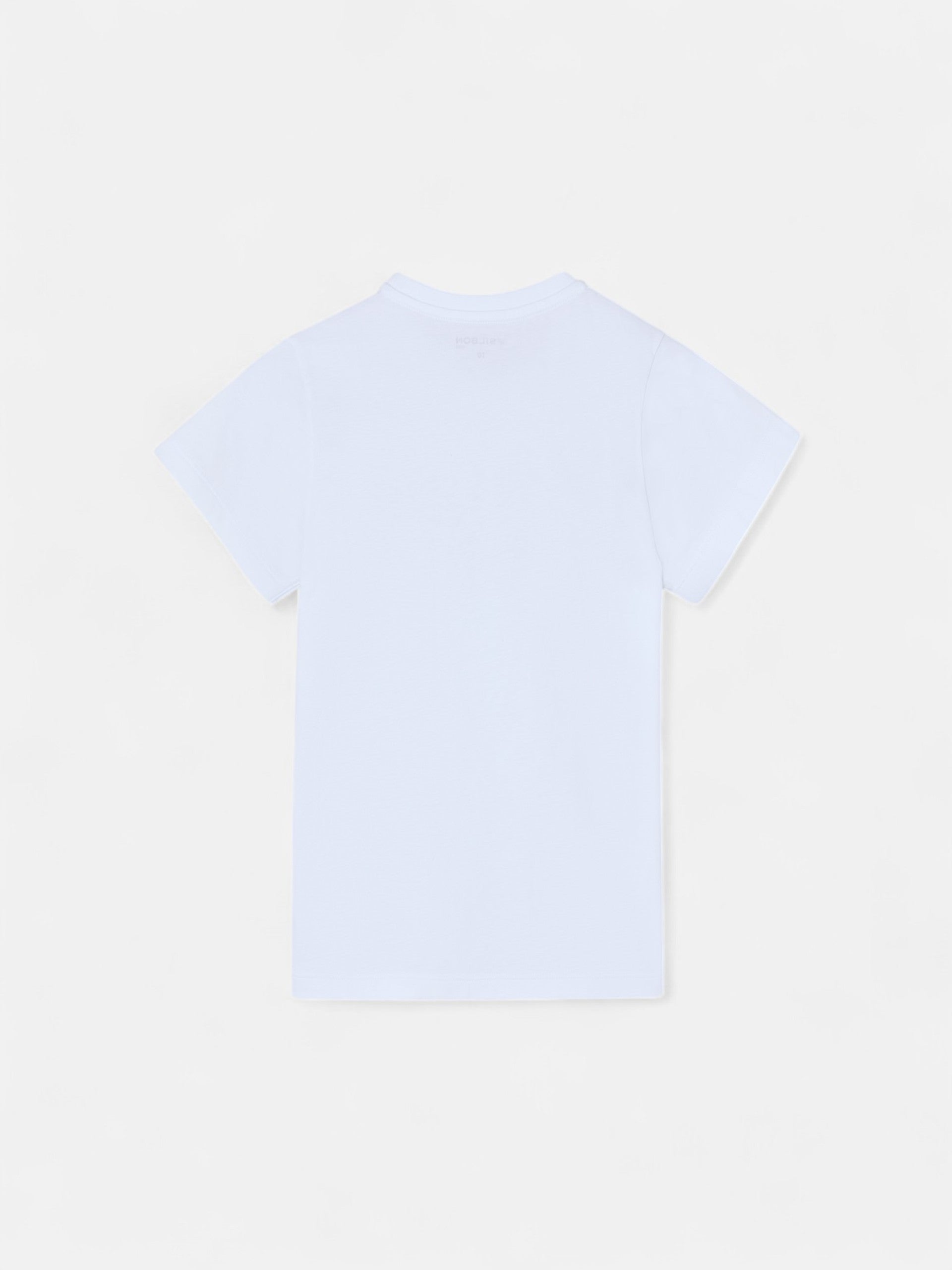 T-shirt criança raquete meia multicolor branca