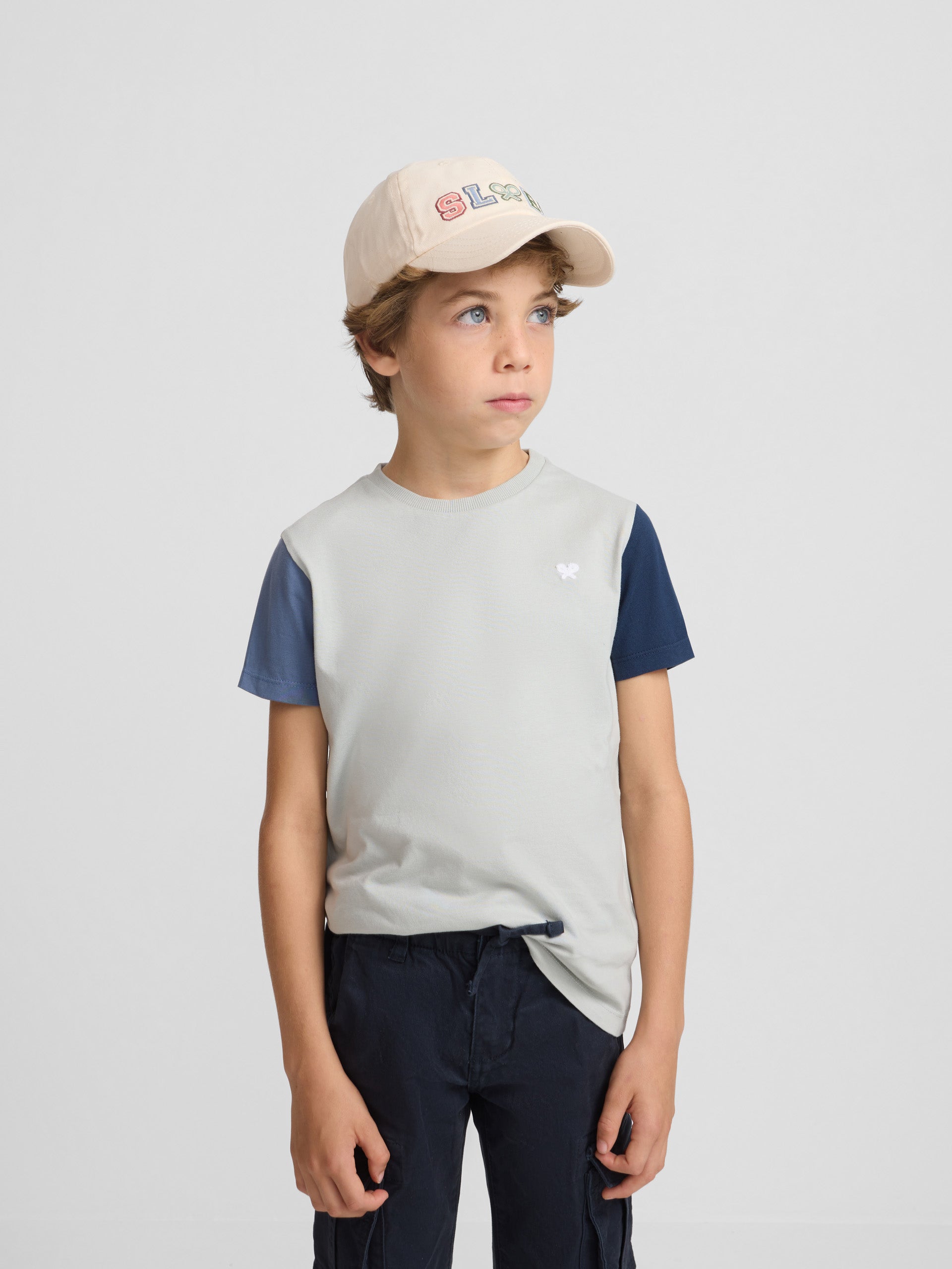 Kids' green sleeved T-shirt