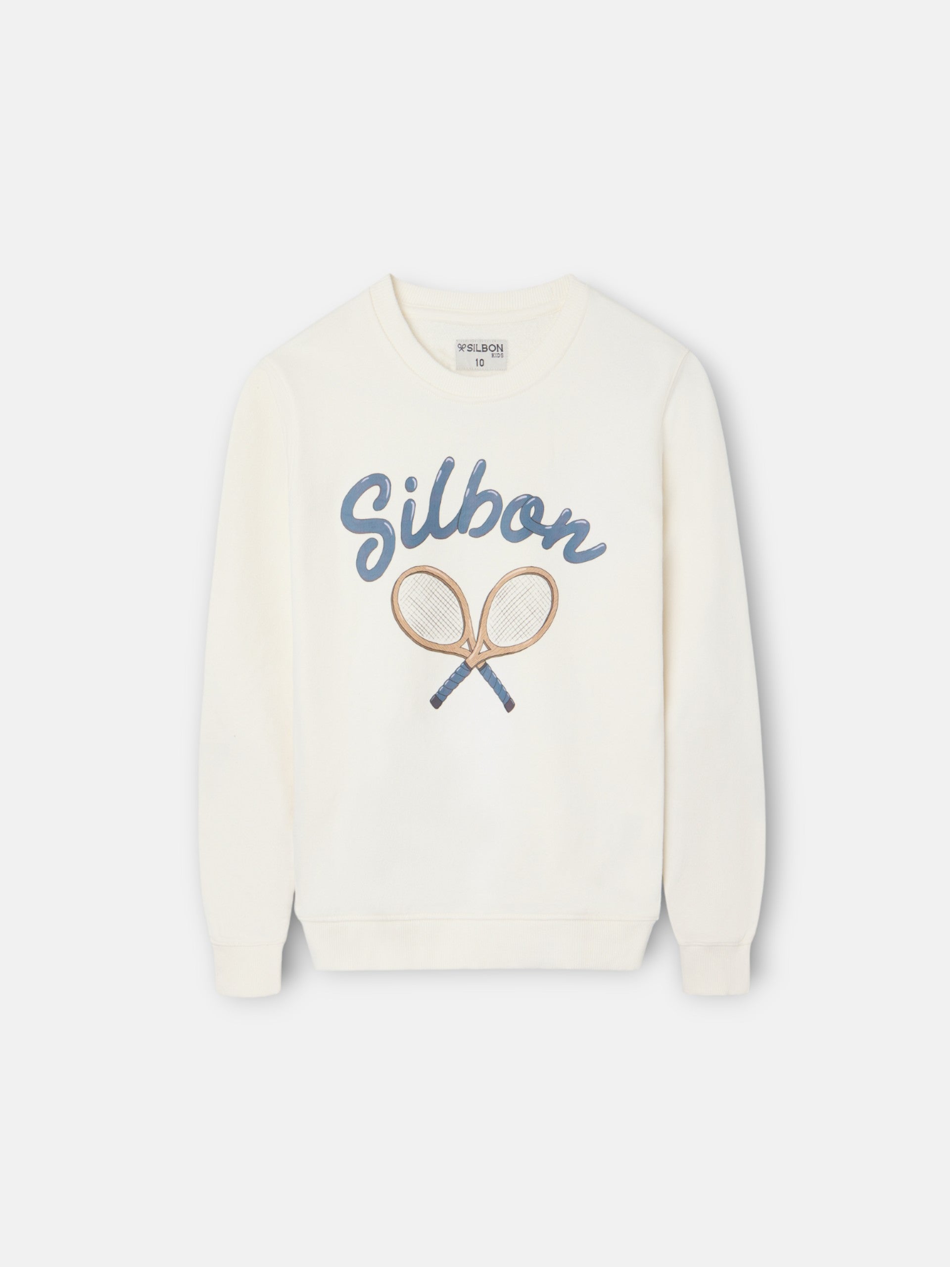Sudadera kids raqueta junior crema