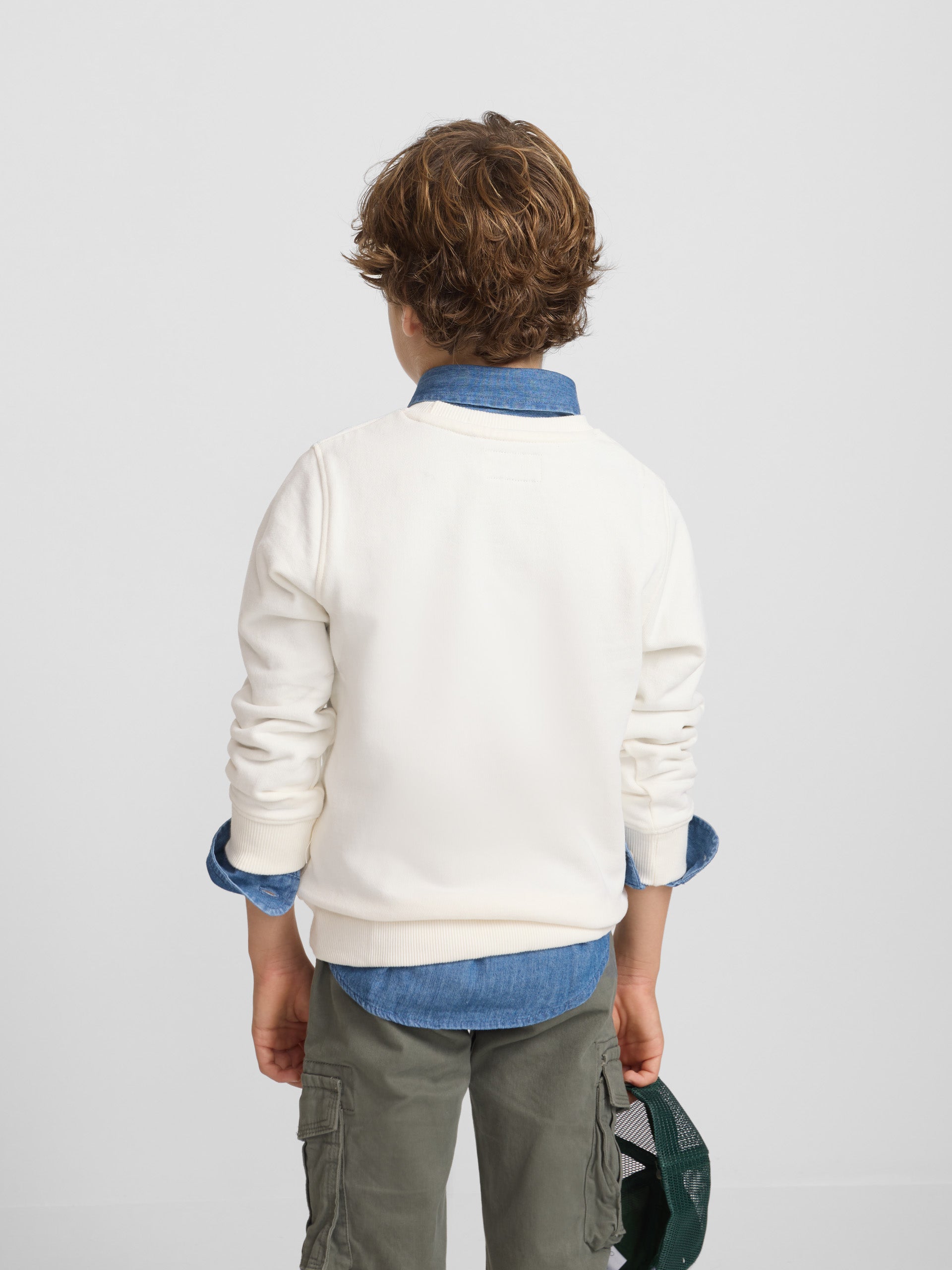 Sudadera kids raqueta junior crema