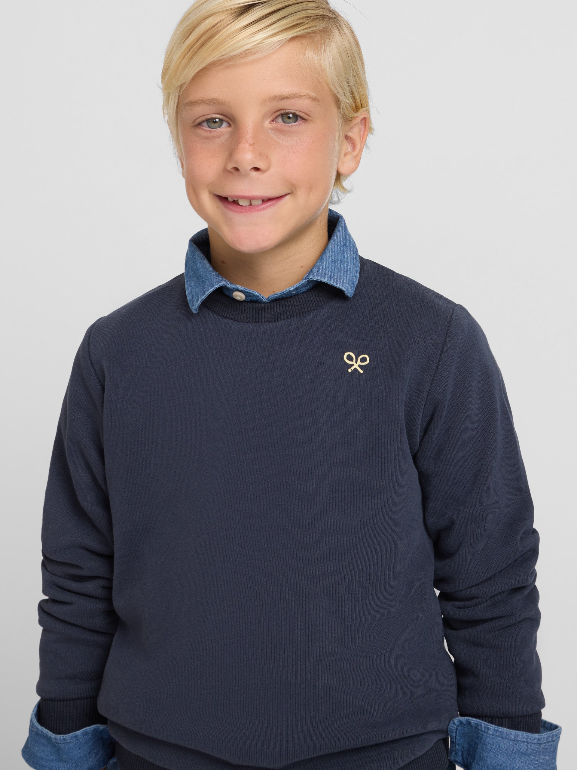 Sweatshirt kids believe azul marinho