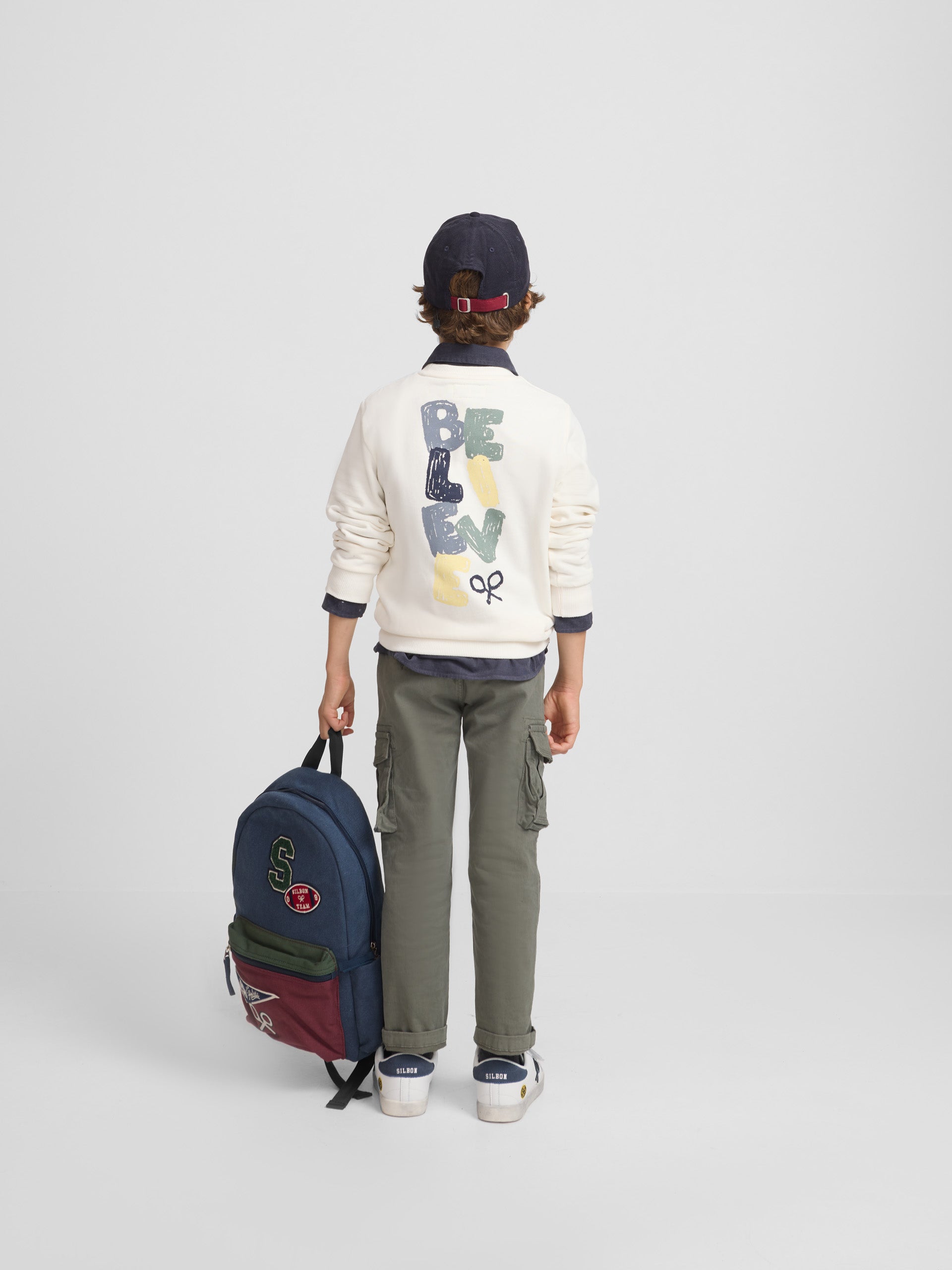 Sweatshirt kids believe creme