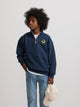 Sweatshirt kids meia fecho acid azul-marinho