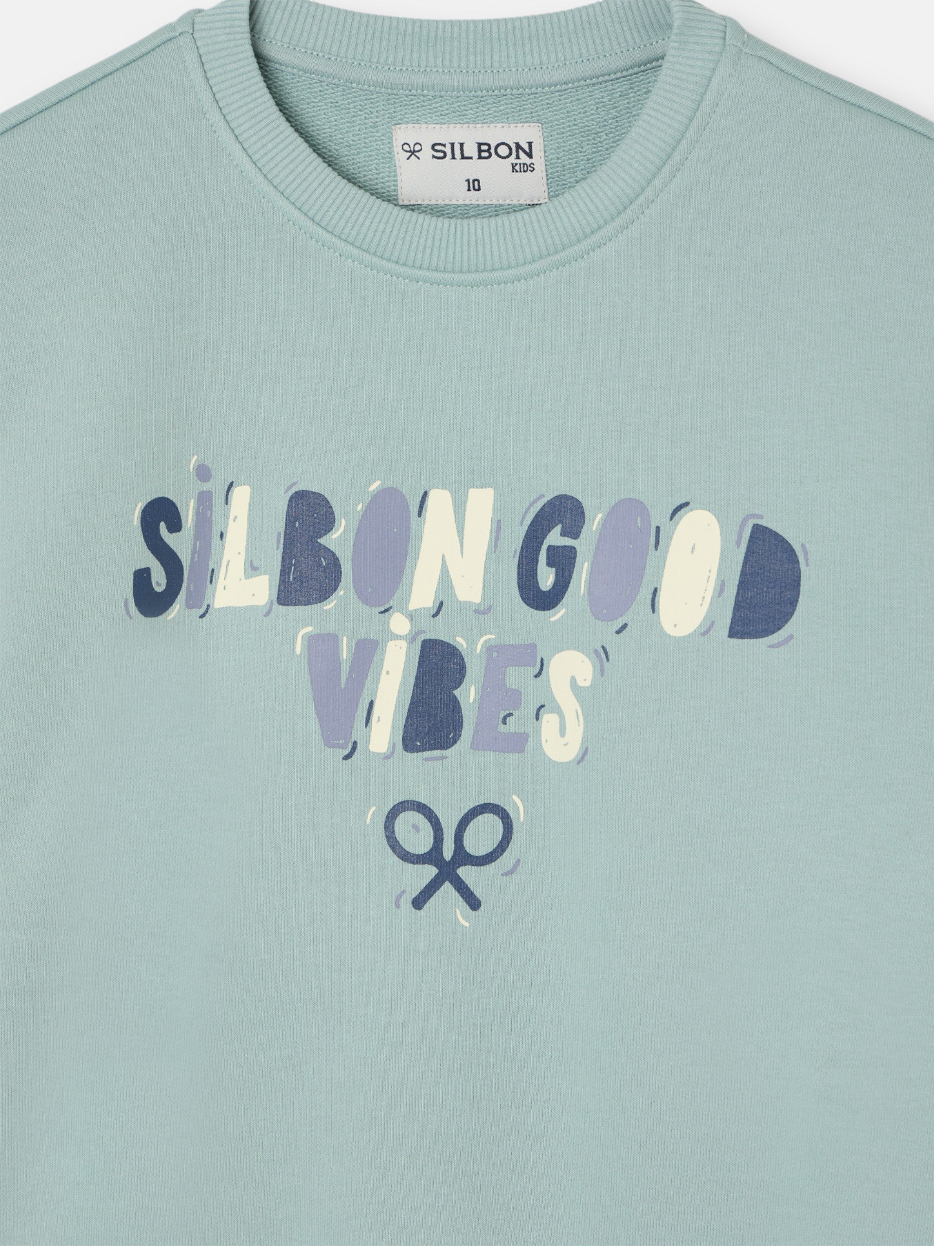 Sudadera kids good vibes verde