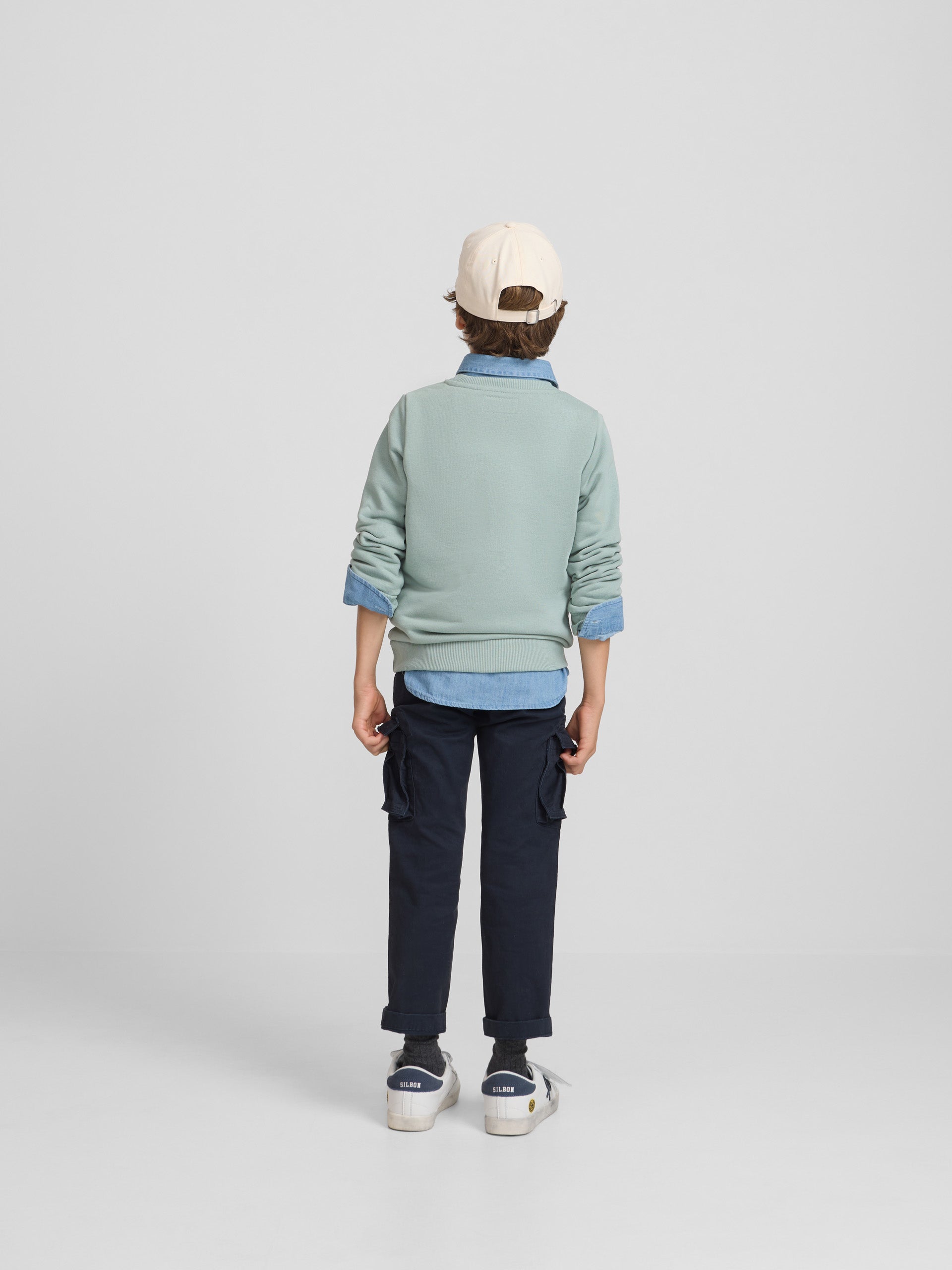 Sudadera kids good vibes verde