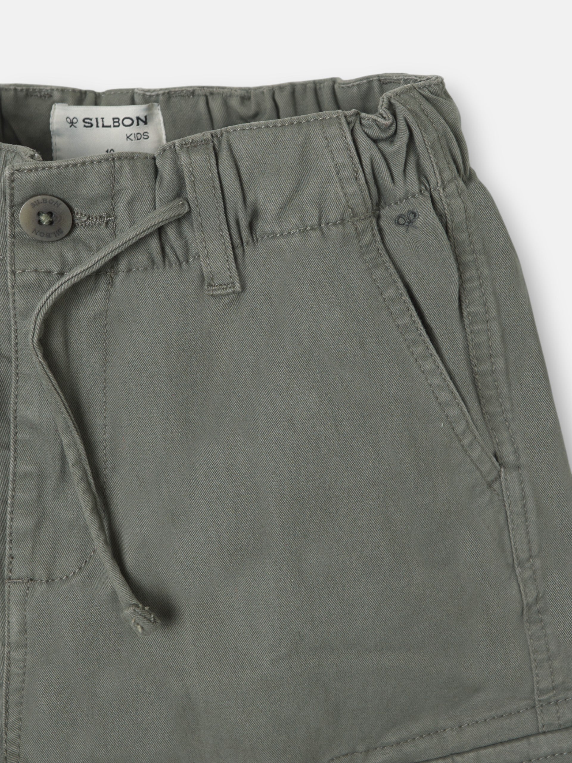 Calças desportivas de criança estilo cargo verde