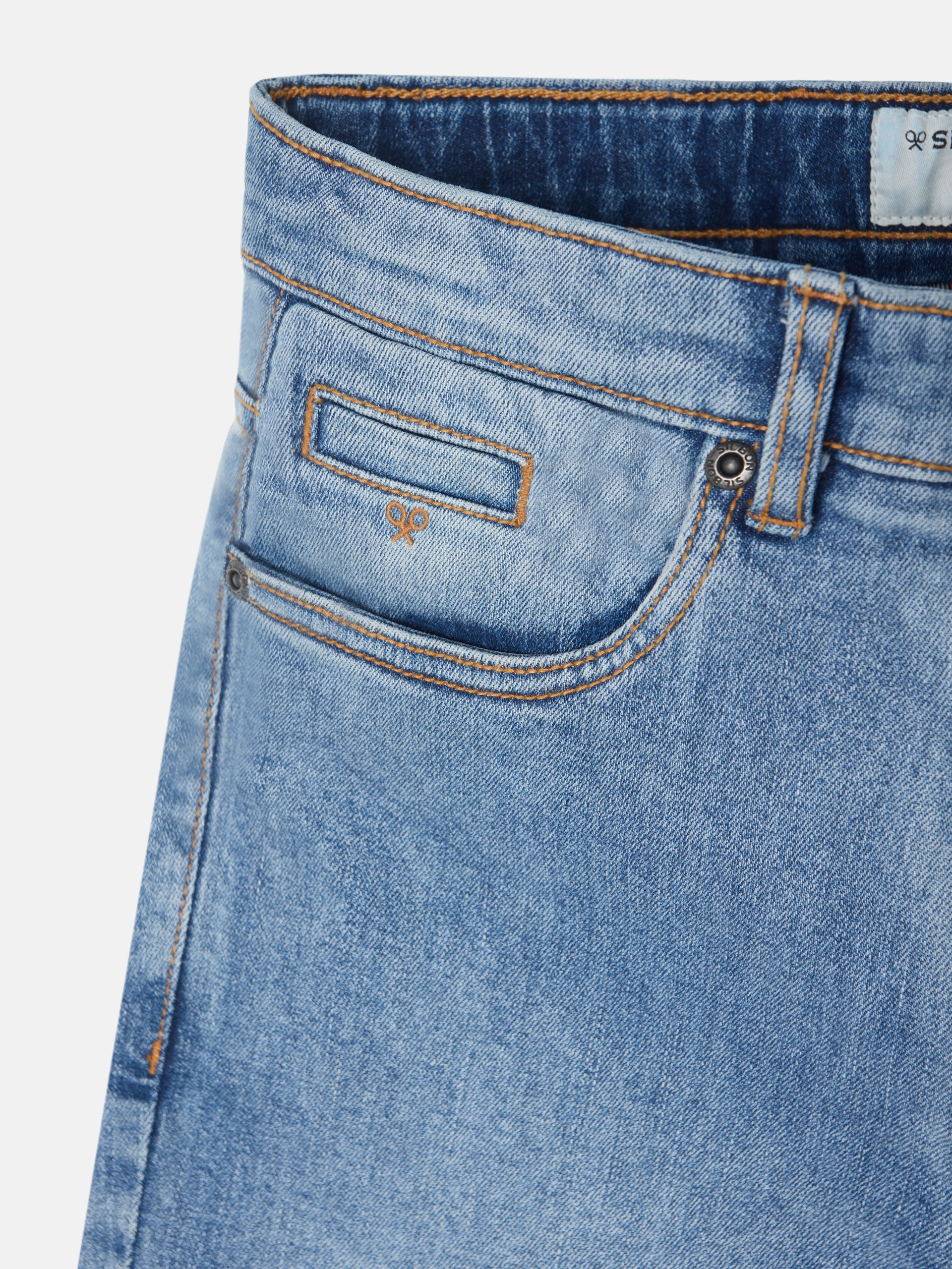 Calças de ganga desportivas para crianças azul