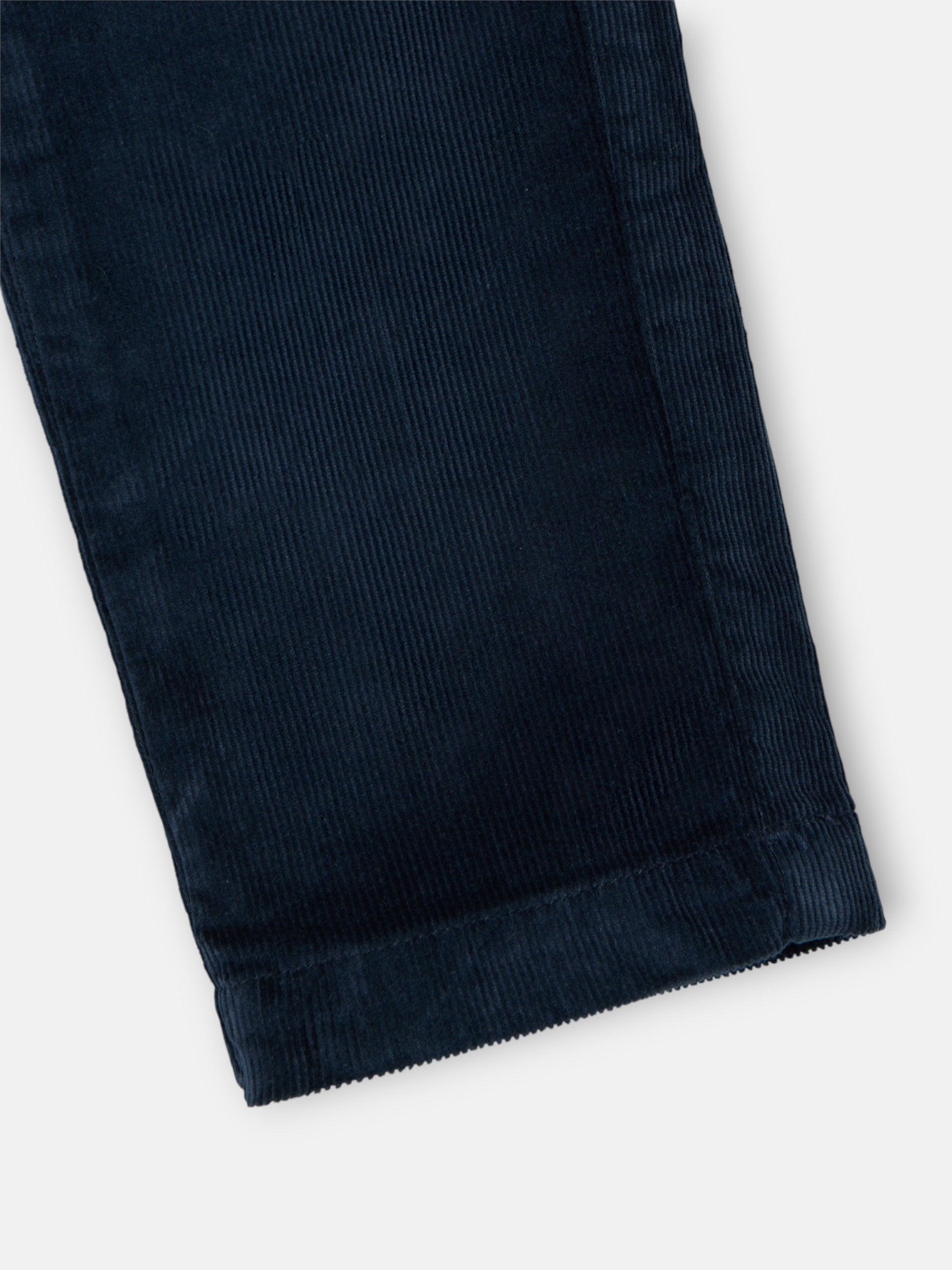 Kids' sport trousers with pockets, navy blue corduroy