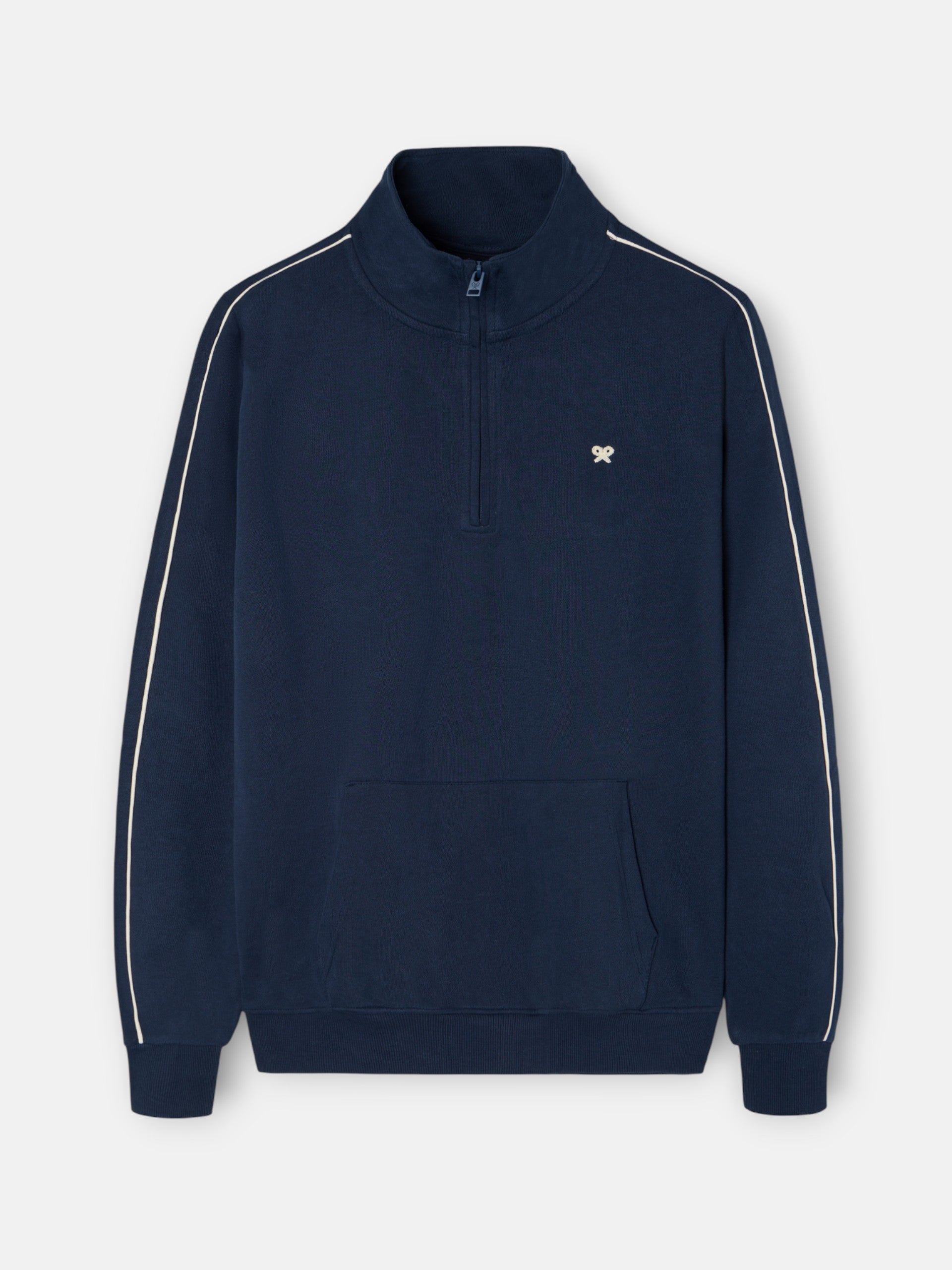 Sudadera deportiva minilogo azul marino