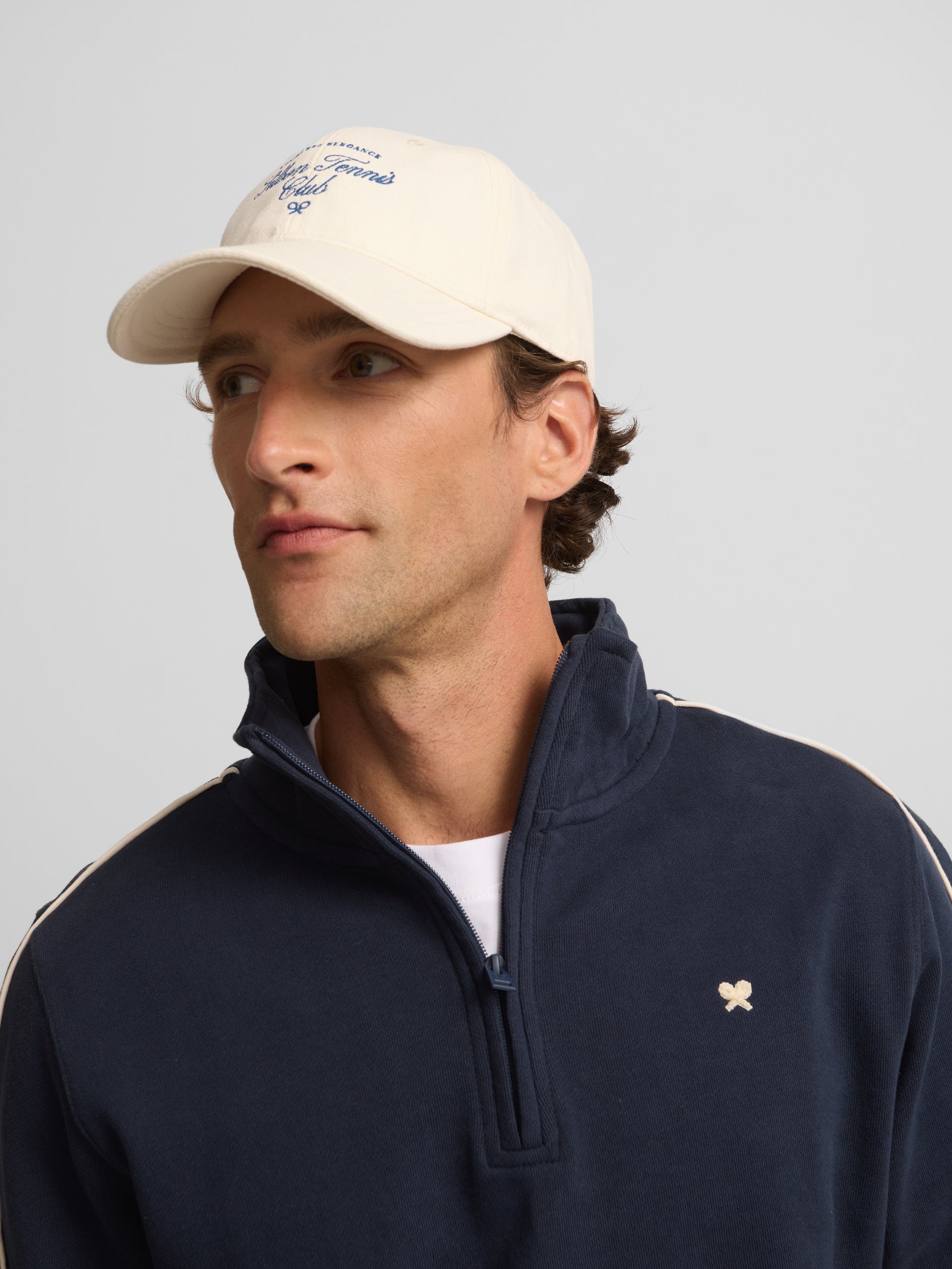 Sudadera deportiva minilogo azul marino