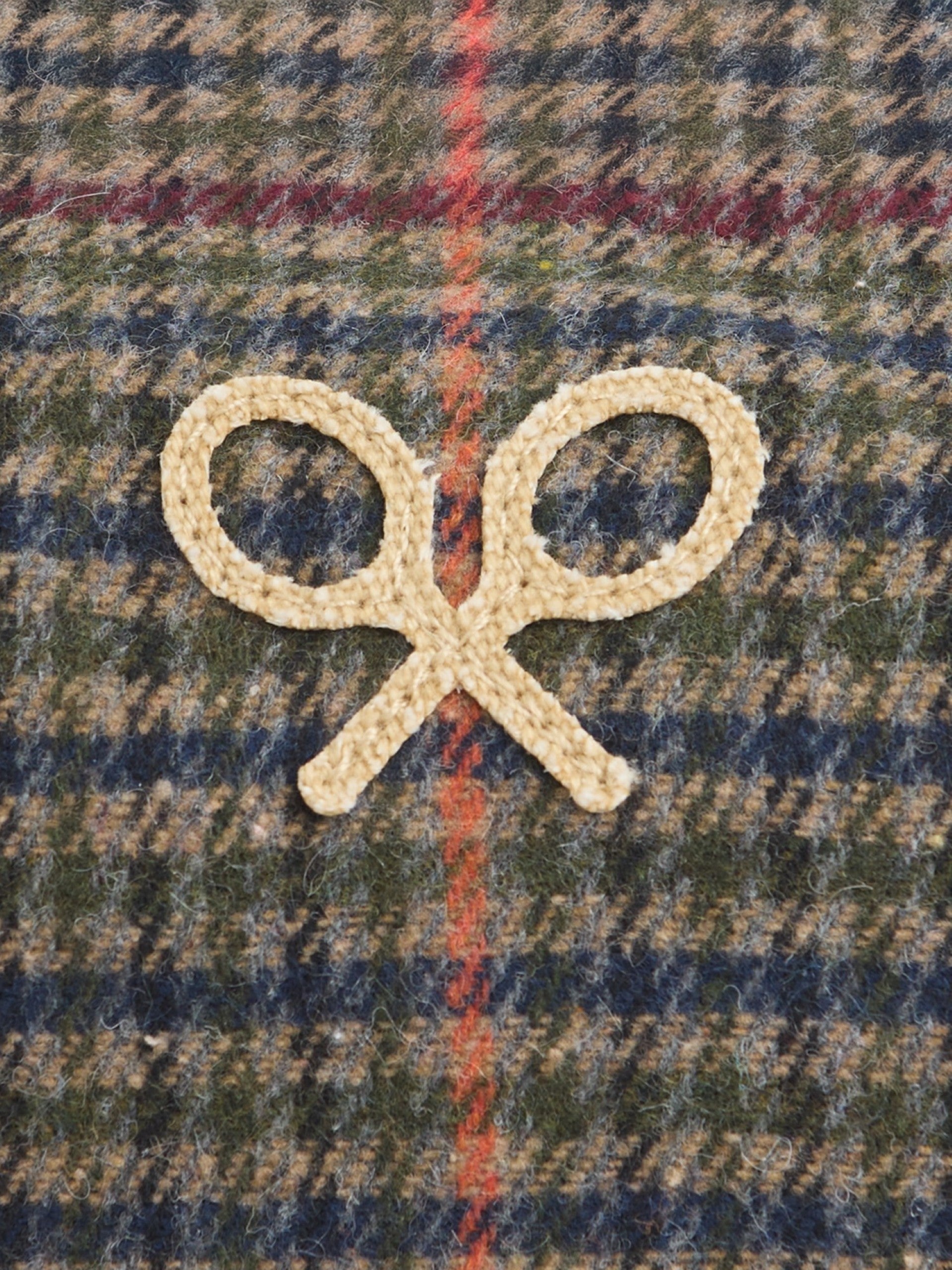 Neceser casual tejido cuadros marron