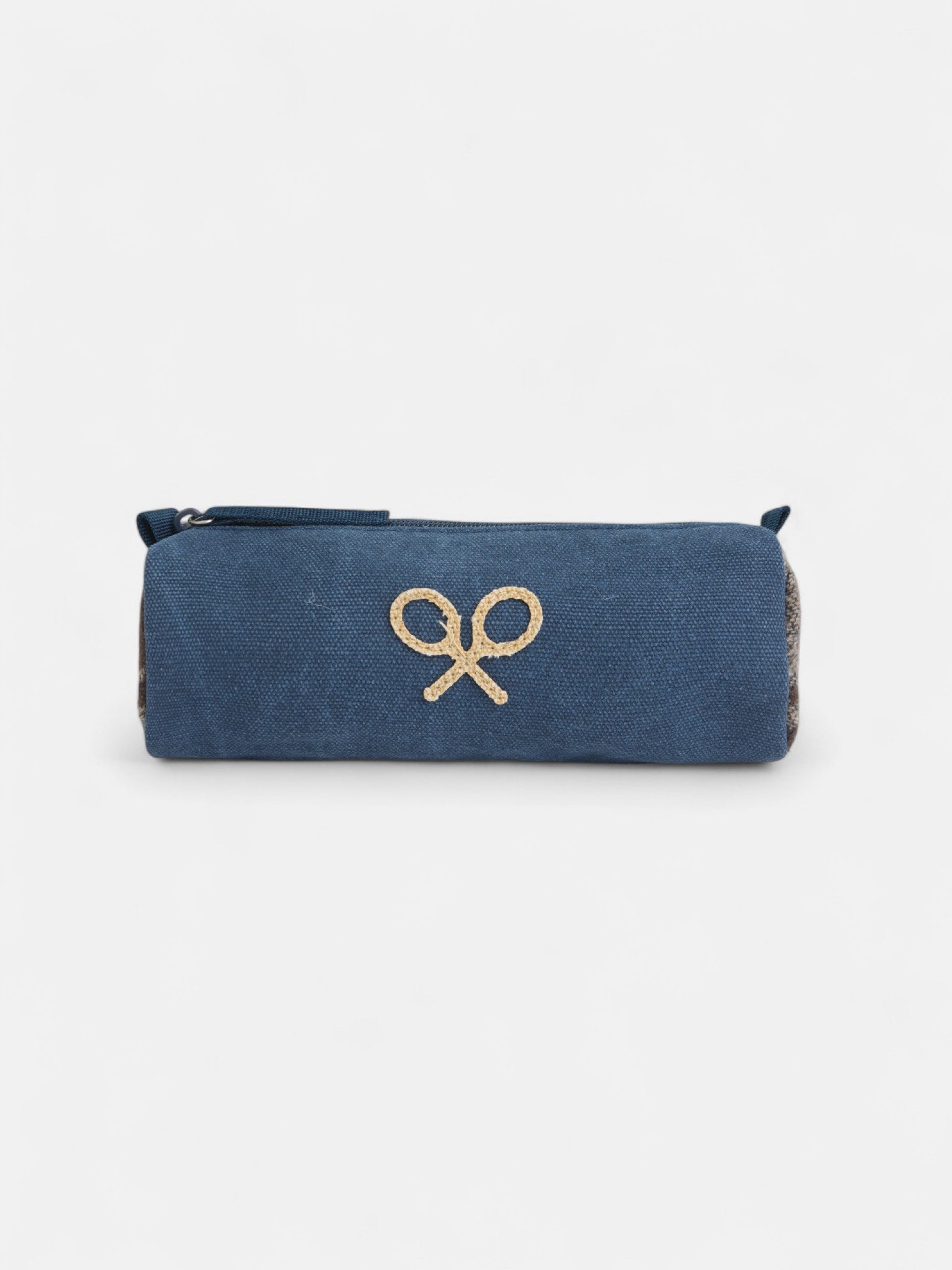 Trousse de sport en tissu ethnique bleu marine
