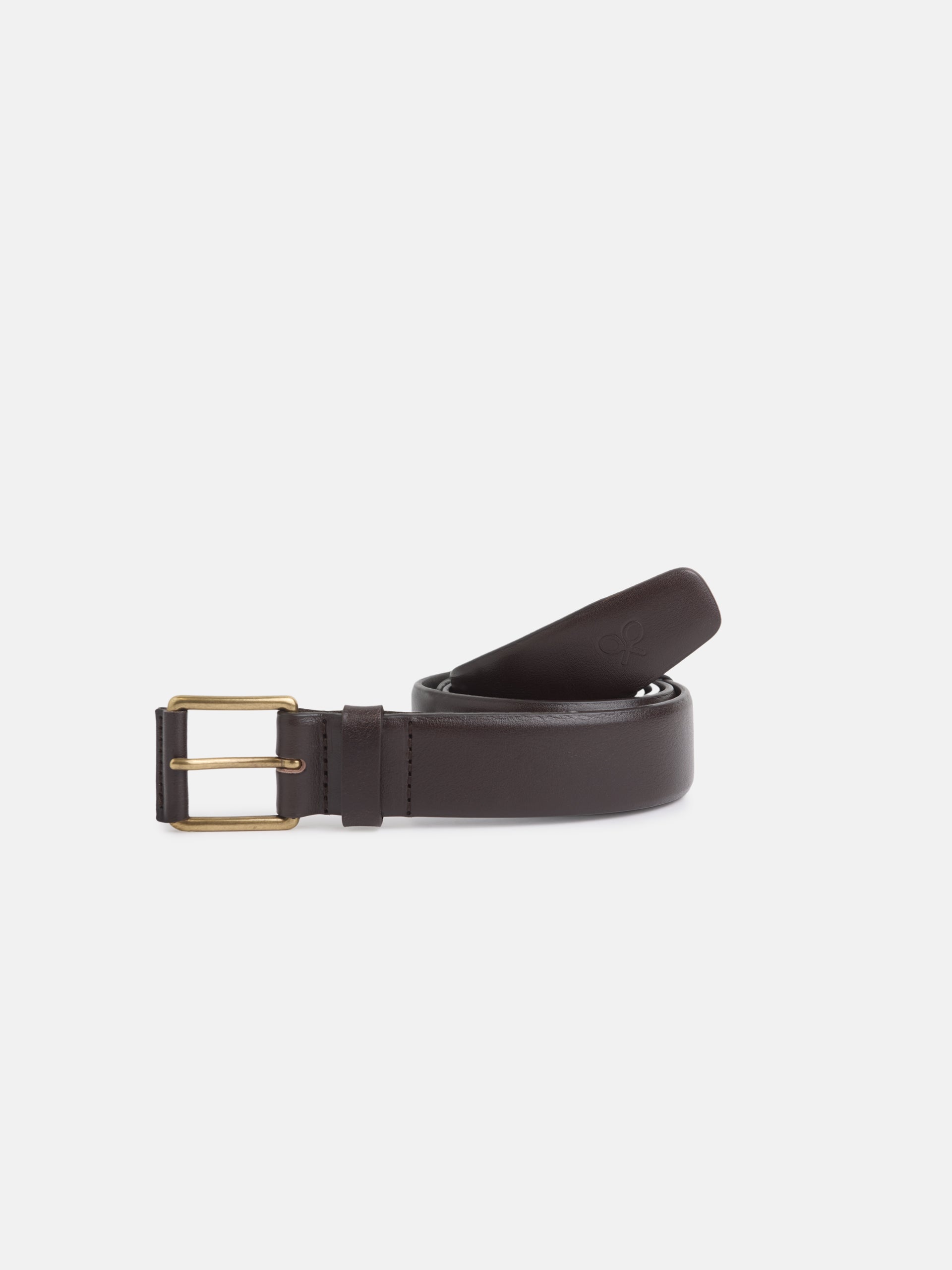 Dark brown leather belt