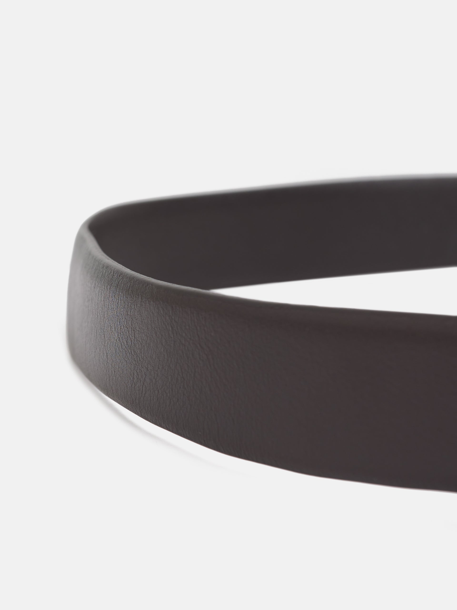 Dark brown leather belt