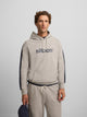 Grey Hooded Sports Sweatshirt