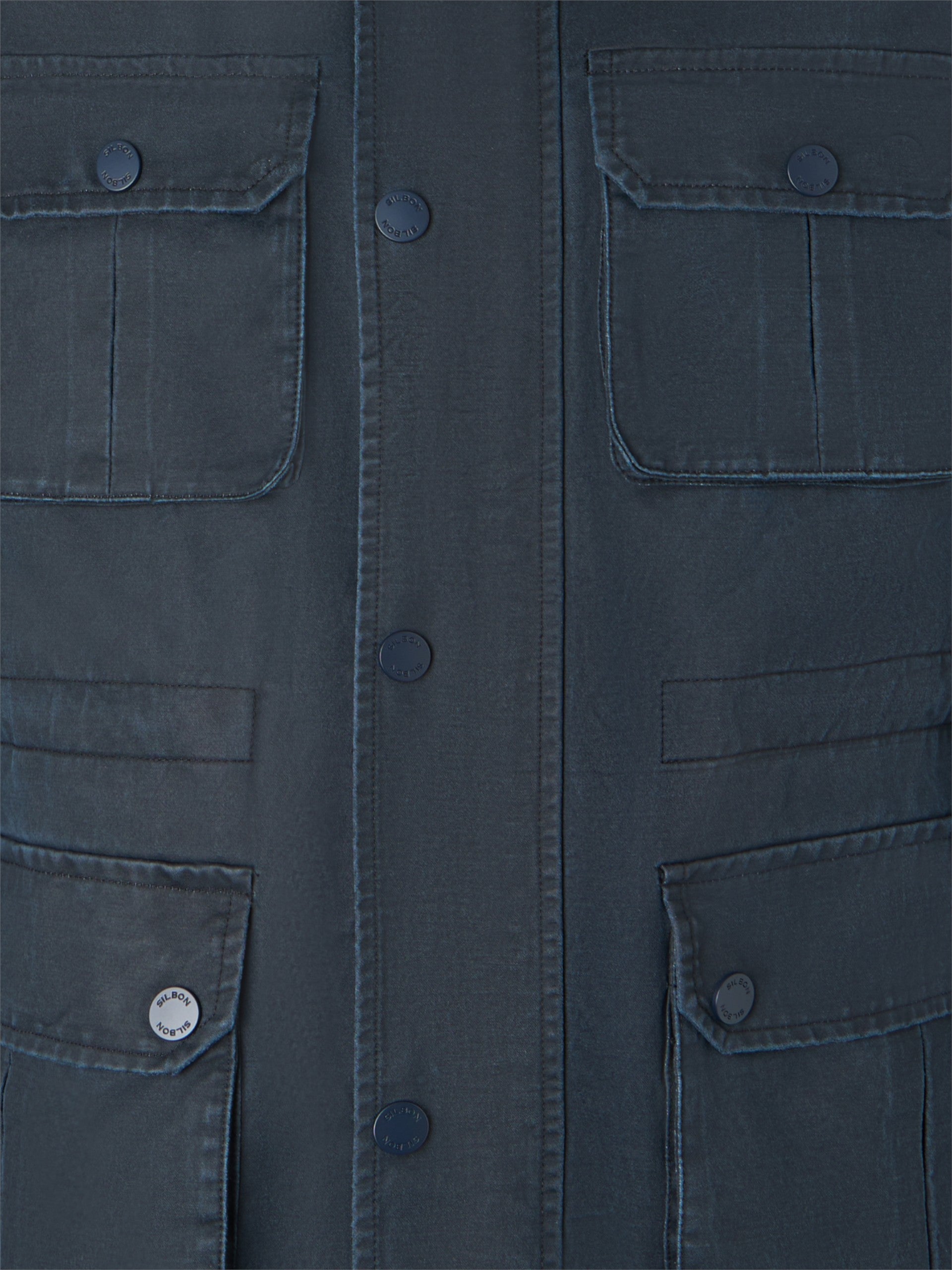 Navy blue jacket with pockets