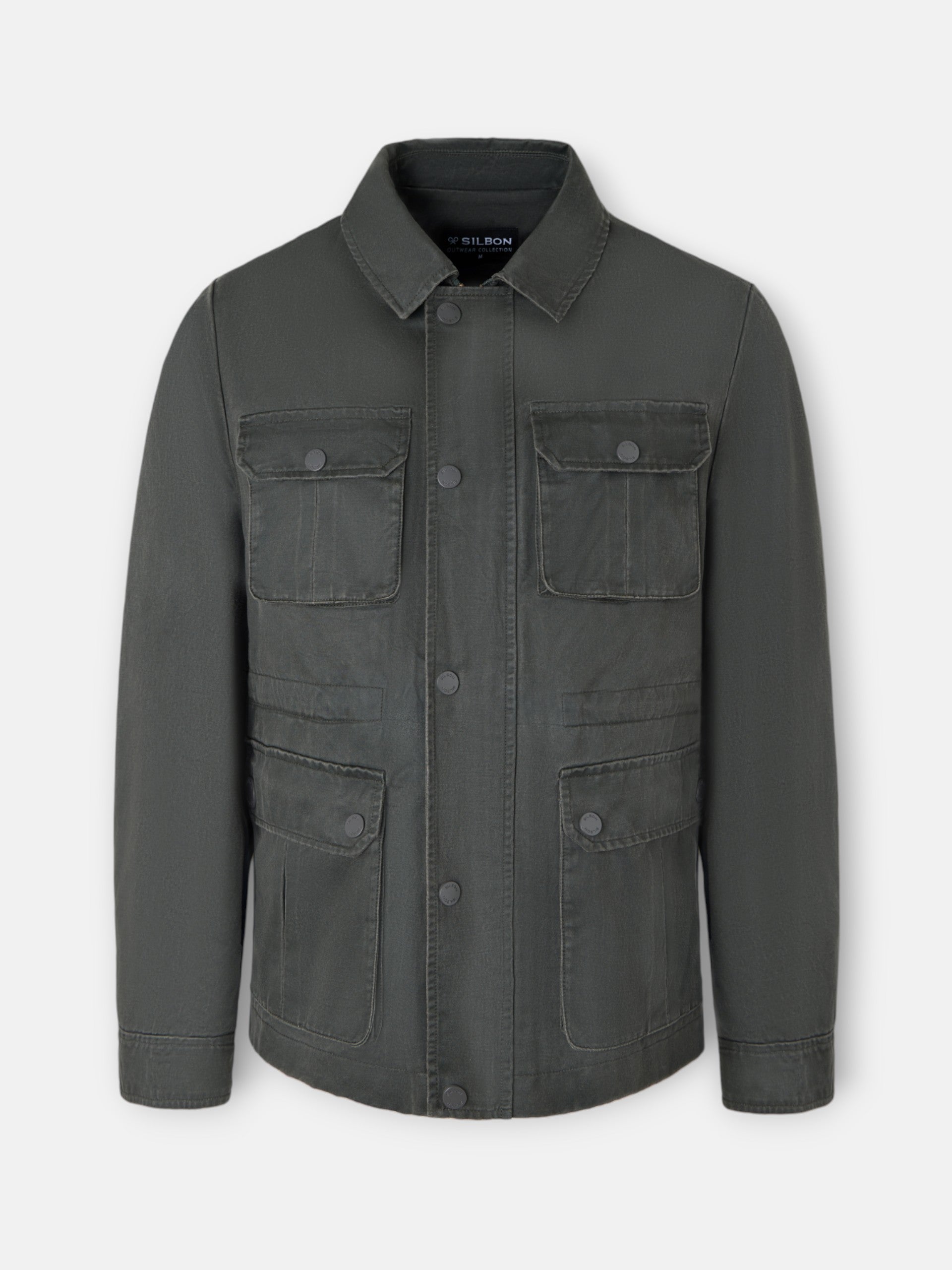 Green jacket with pockets