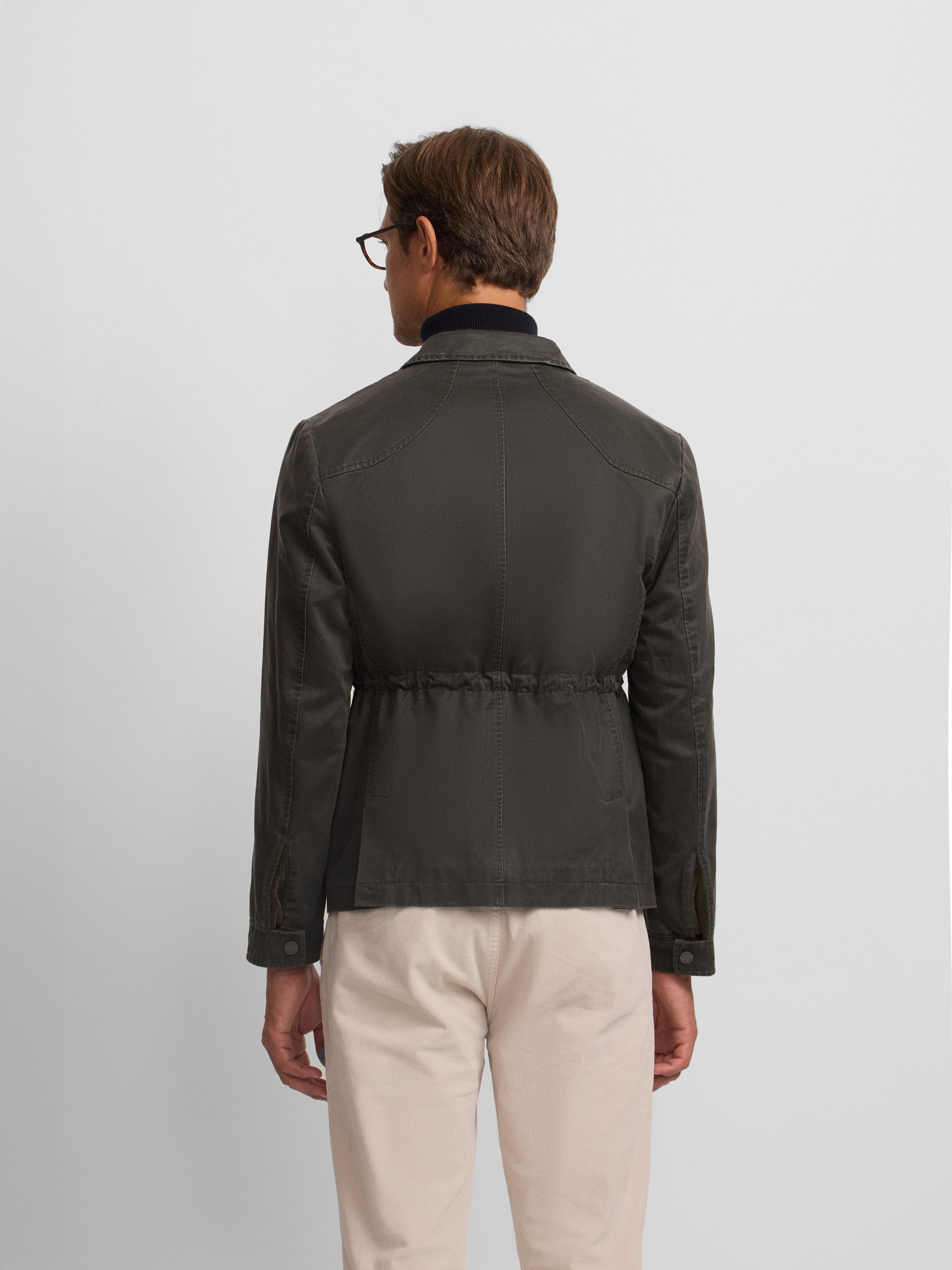 Green jacket with pockets