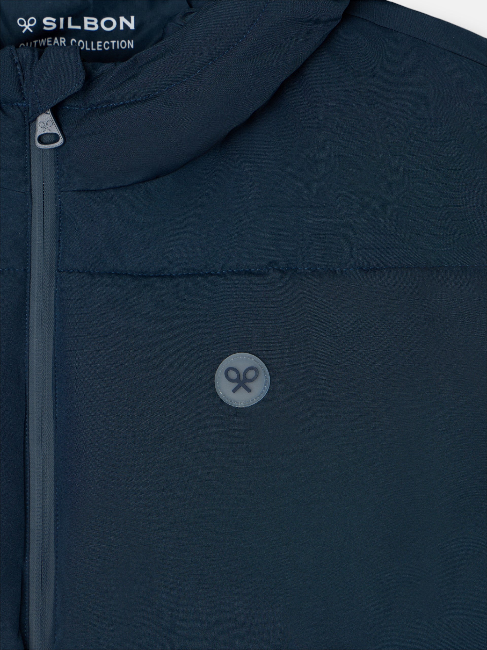 Manteau technique chaud à capuche marine