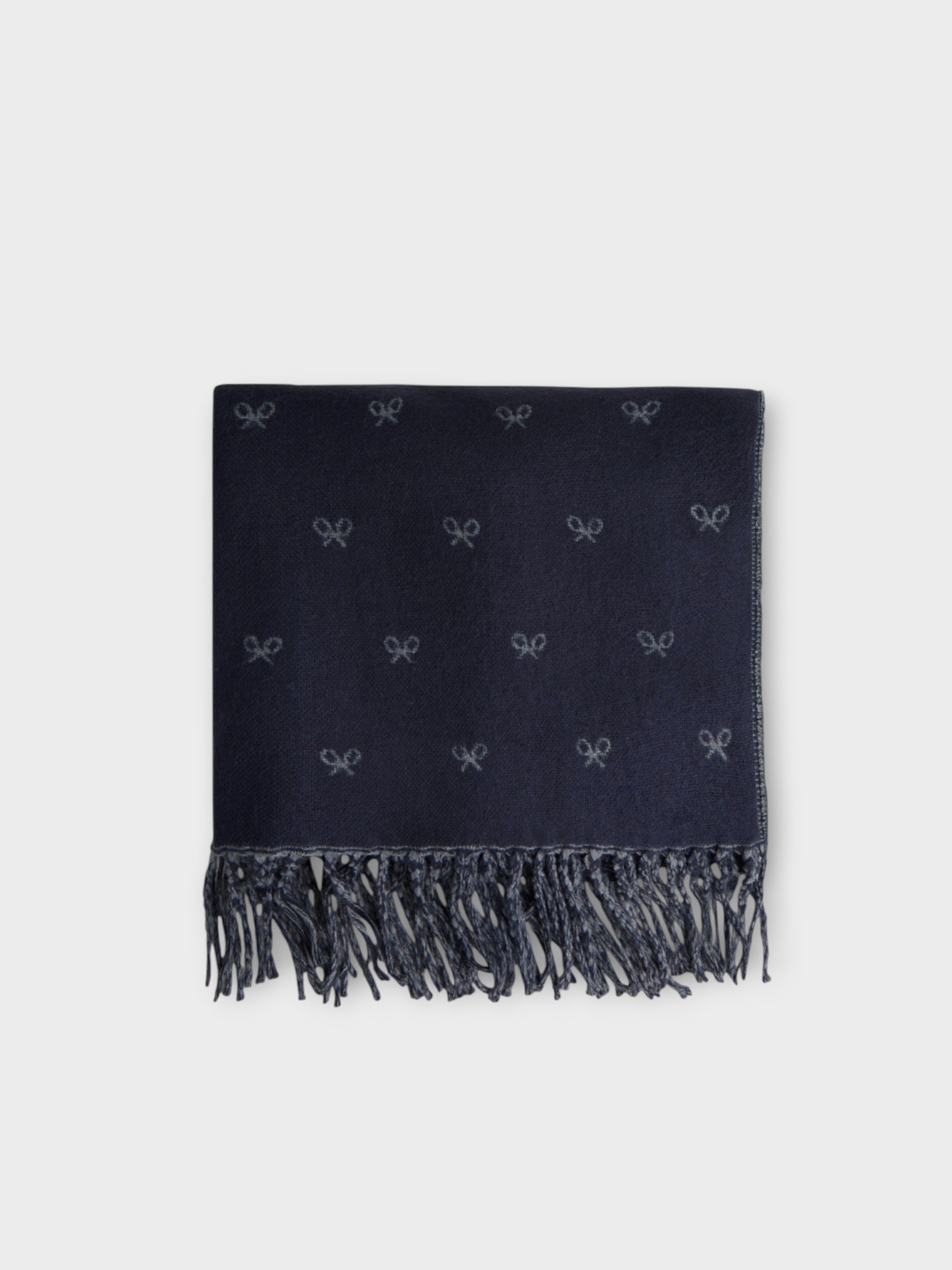 Navy snowshoe scarf