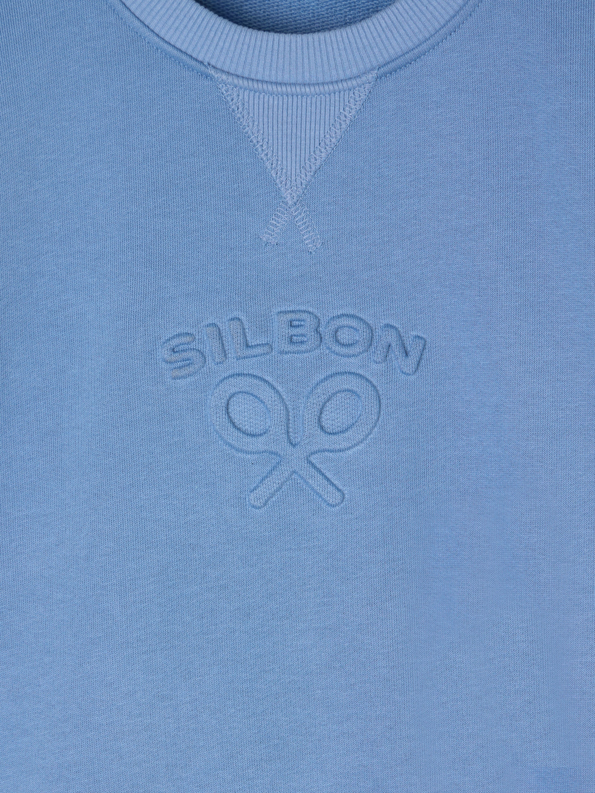 Sweat-shirt femme Silbon classique bleu