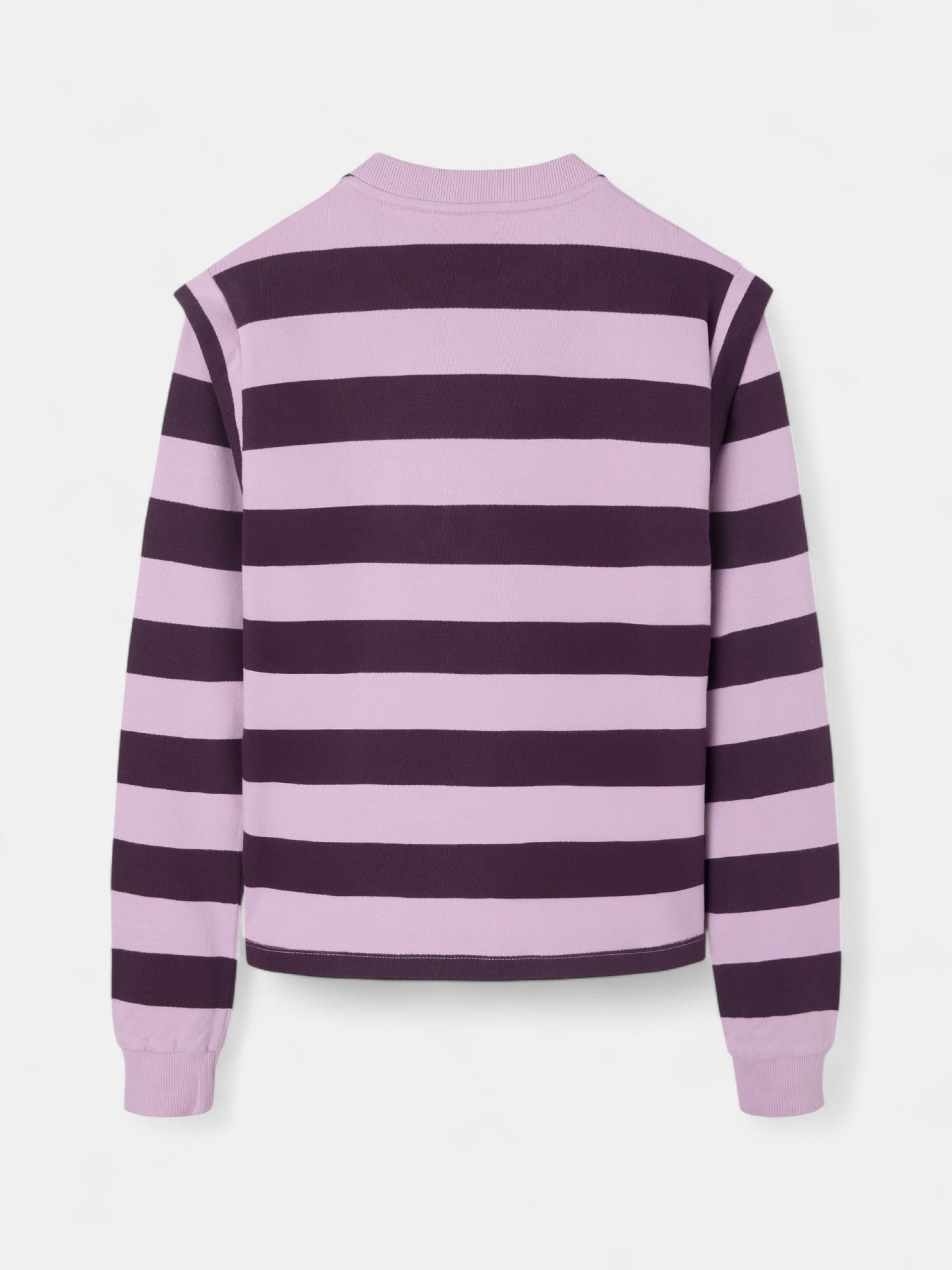 Sudadera woman hombreras rayas moradas