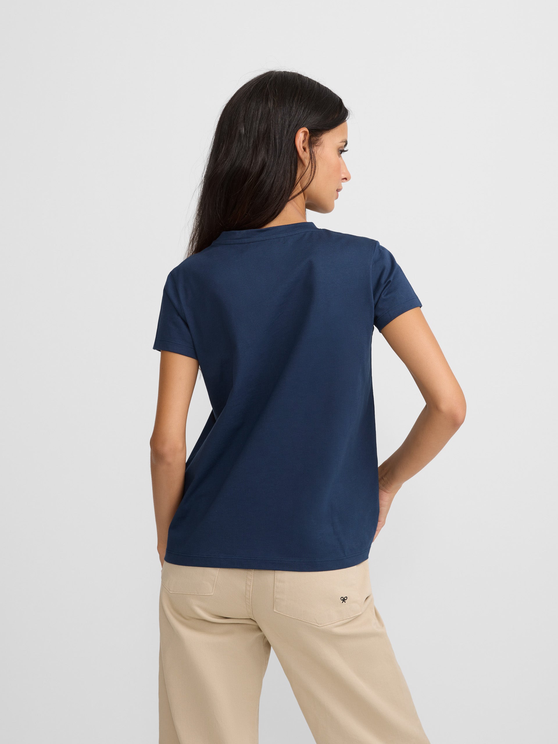 Classic women's navy racquet t-shirt