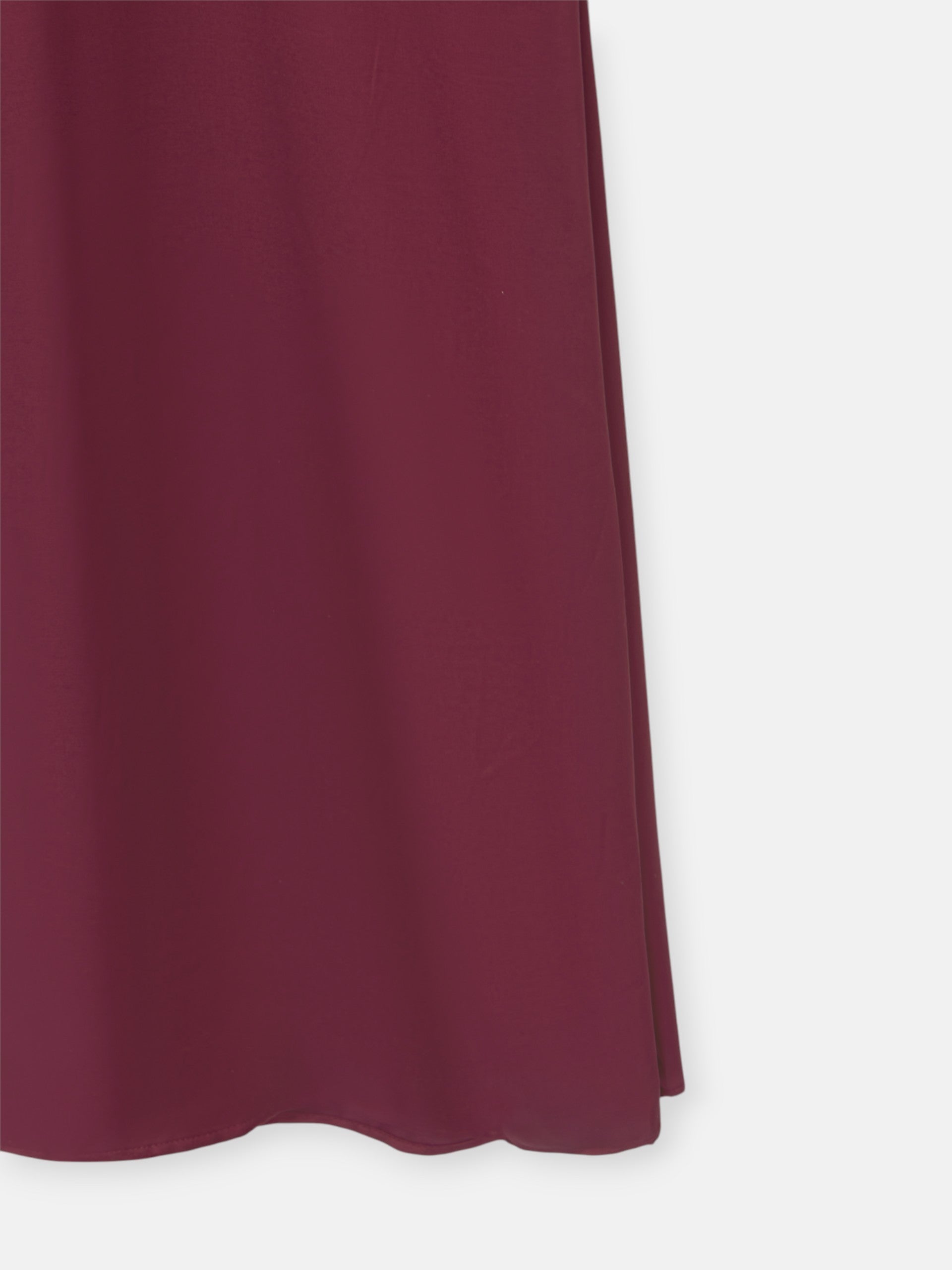 Vestido largo capa satinado burdeos