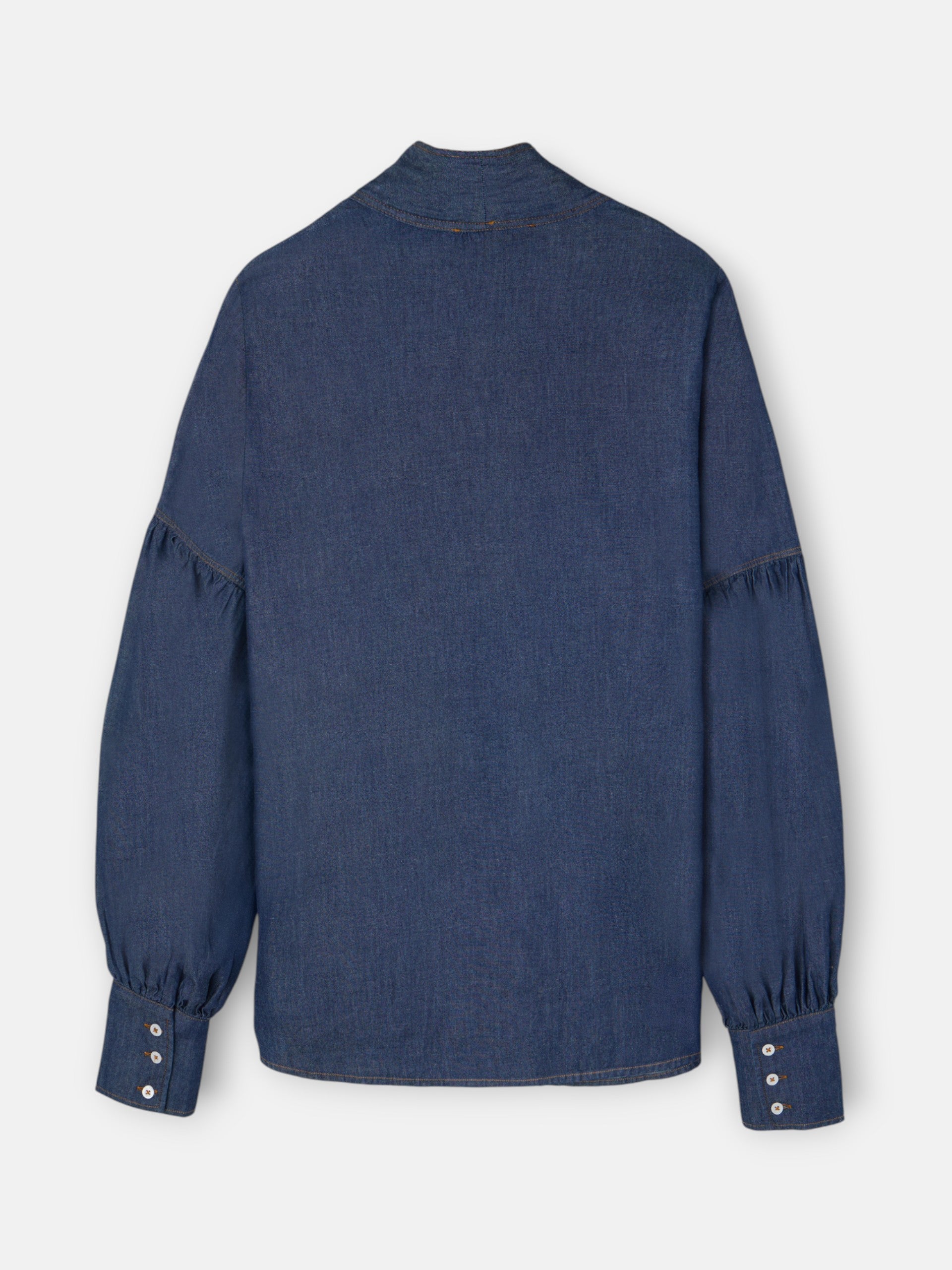 Camisa de ganga com laço