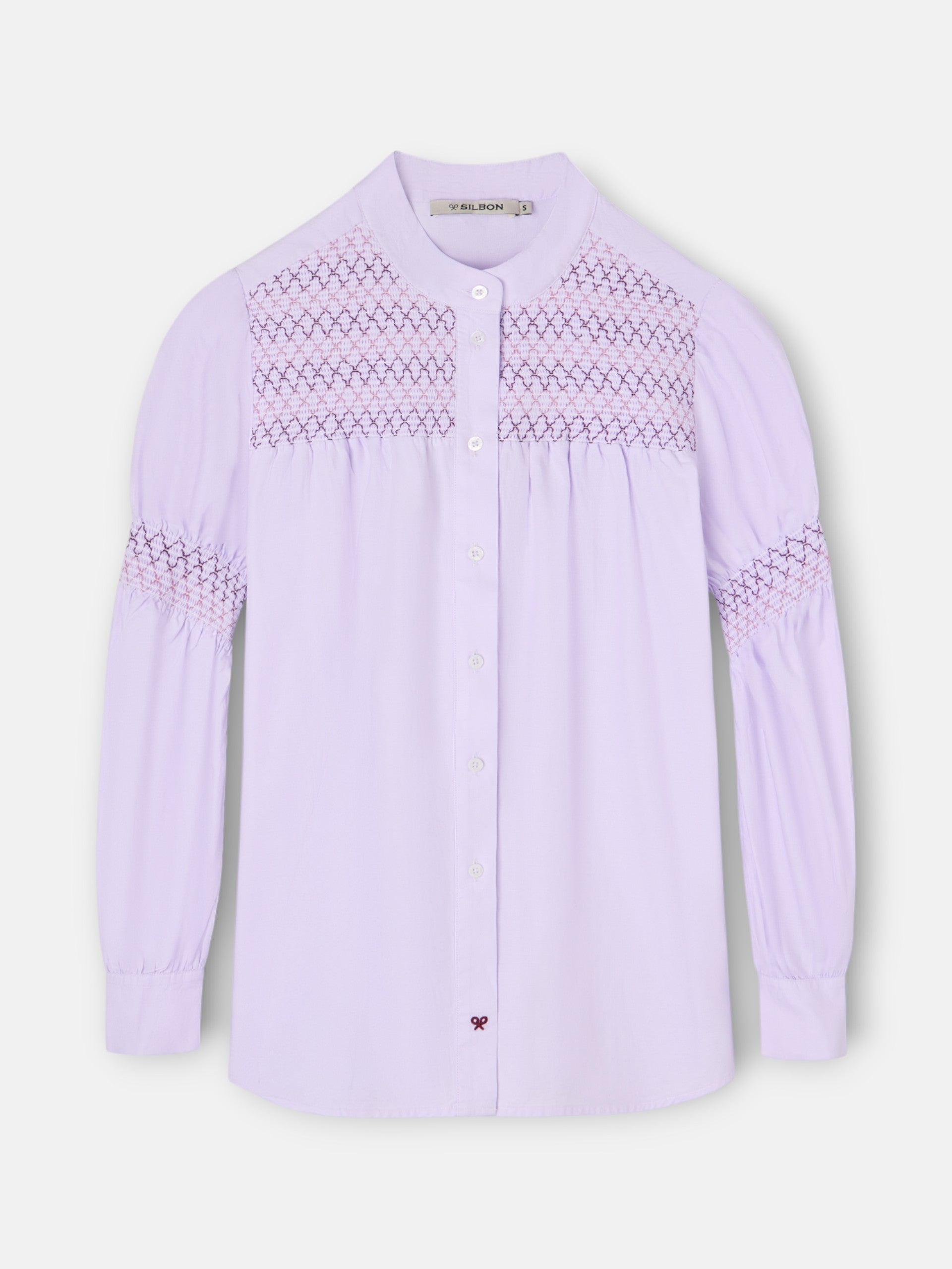 Mauve gathered shirt