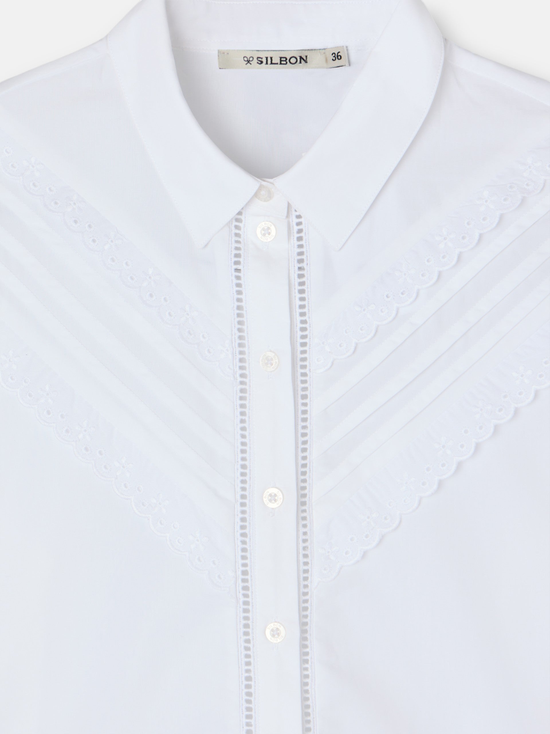 Chemise blanche à cordon