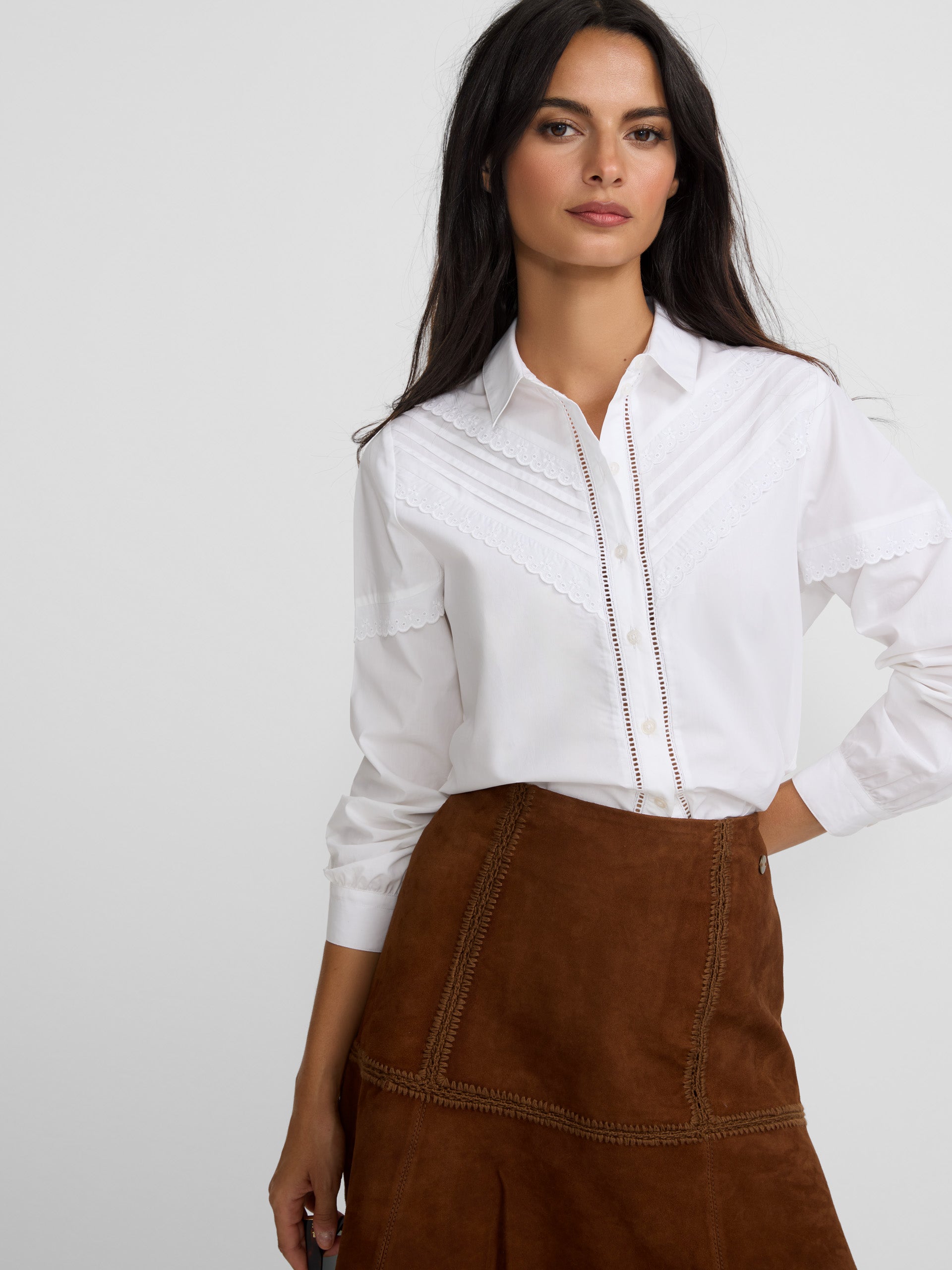 Camisa jaretas blanca